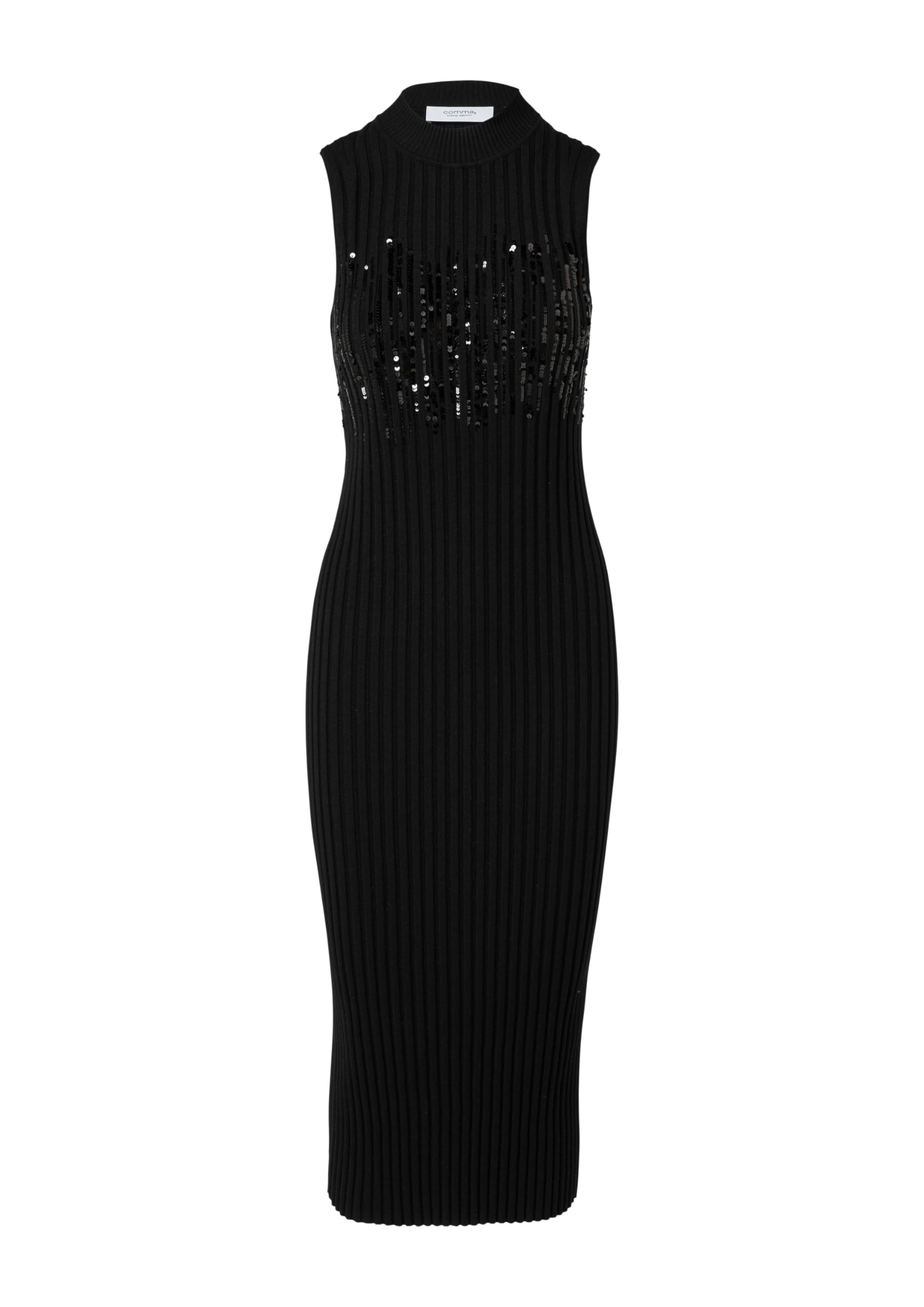 comma-strickkleid-mit-stehkragen-pailletten-gr-46 image 3