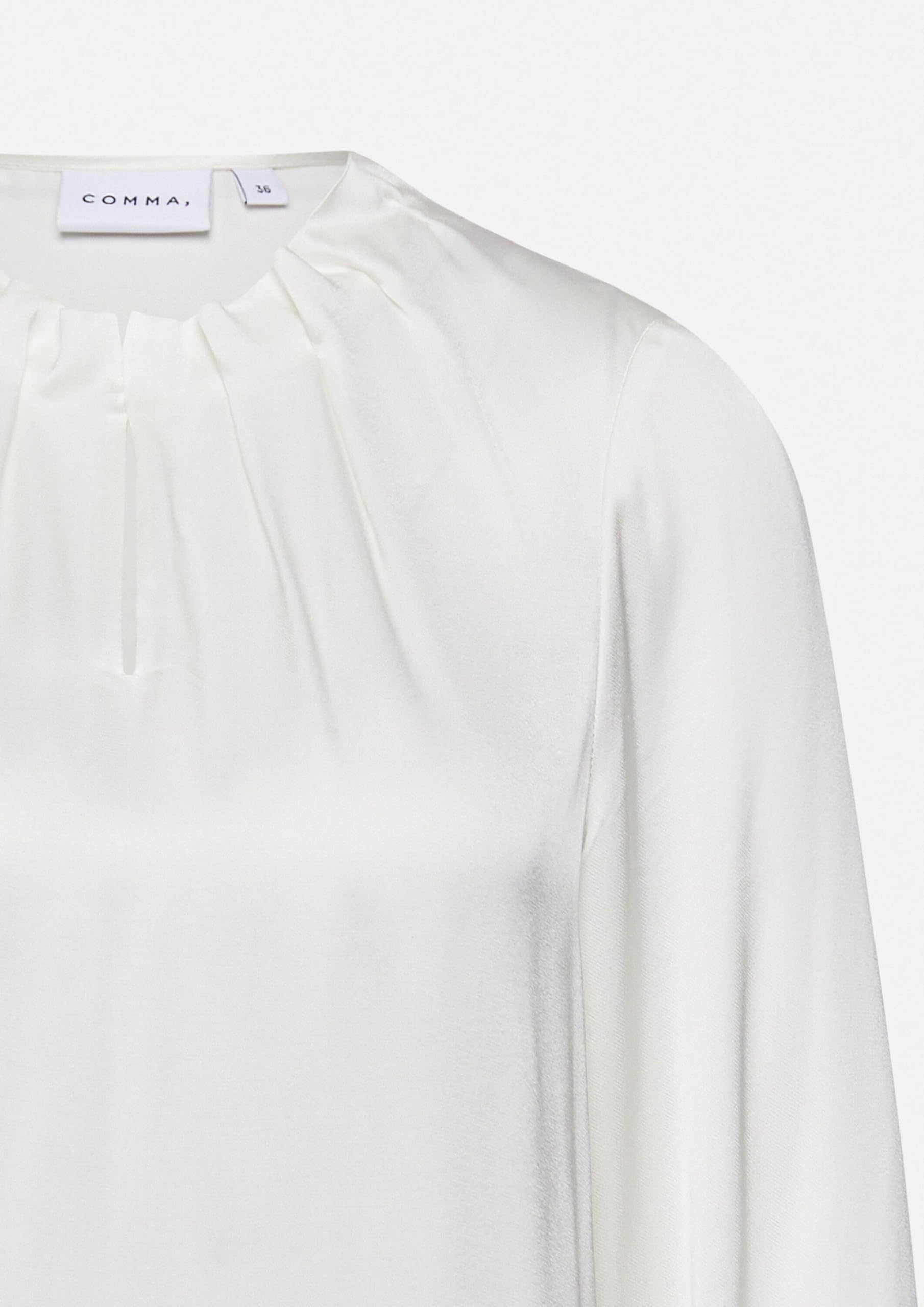 comma-satin-bluse-raffung-langarm-gr-e-44 image 5