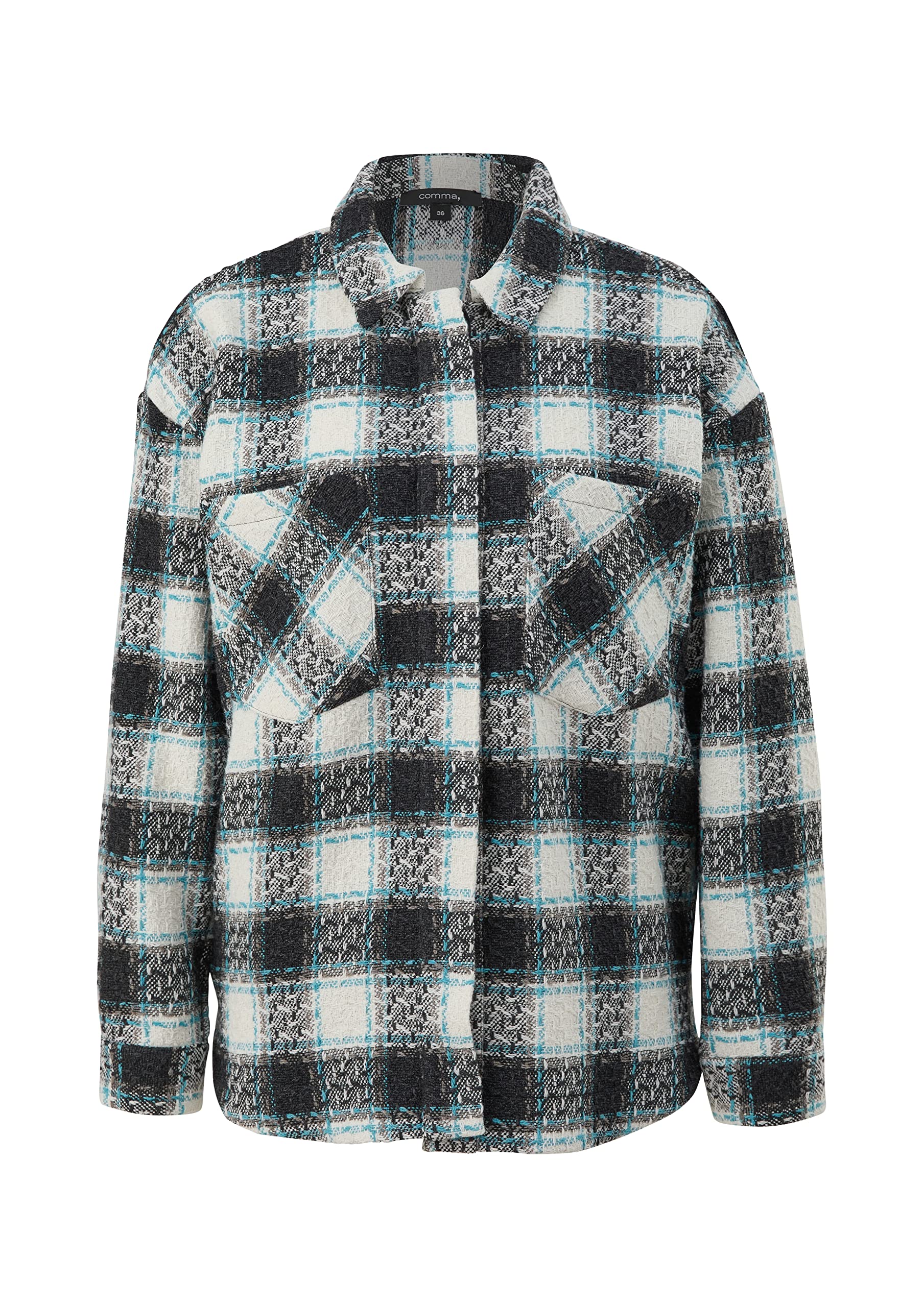 comma-blazer-damen-kariert-overshirt-gr-e-34 image 4