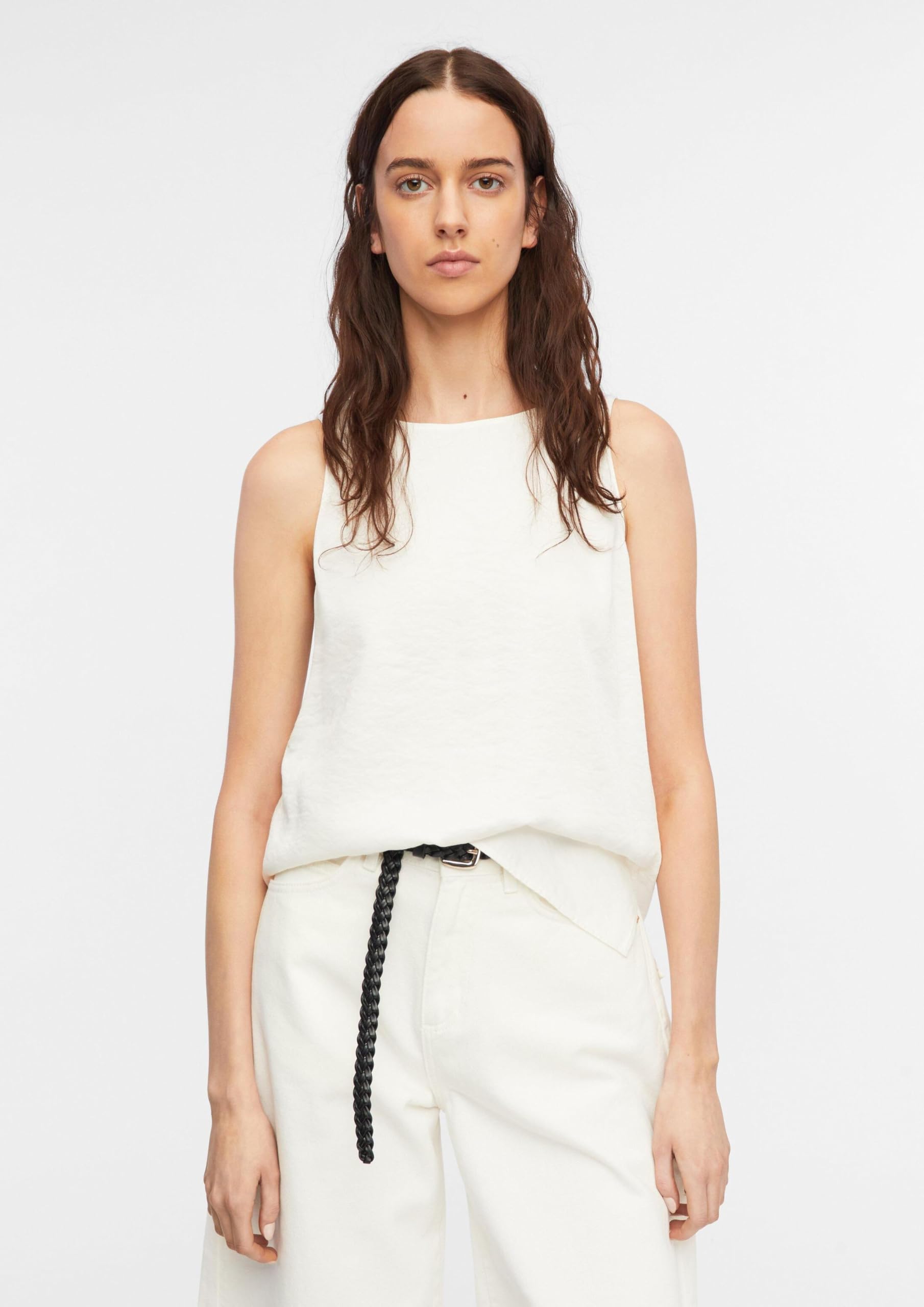 comma-blouses-damenbluse-rmellos-samt-satin-rundhals-2 image 6