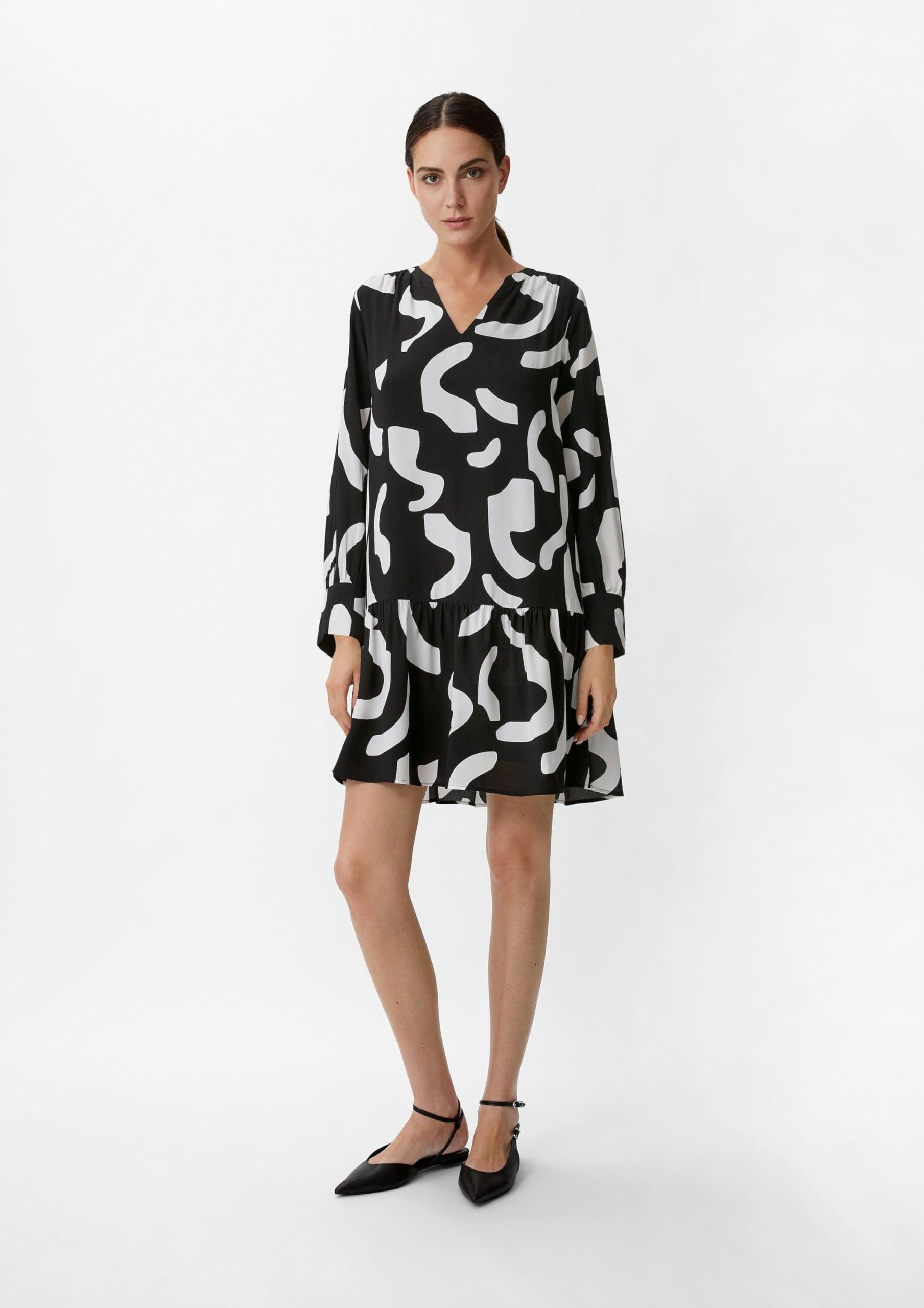 comma-allover-print-kleid-gr-38-v-ausschnitt image 5