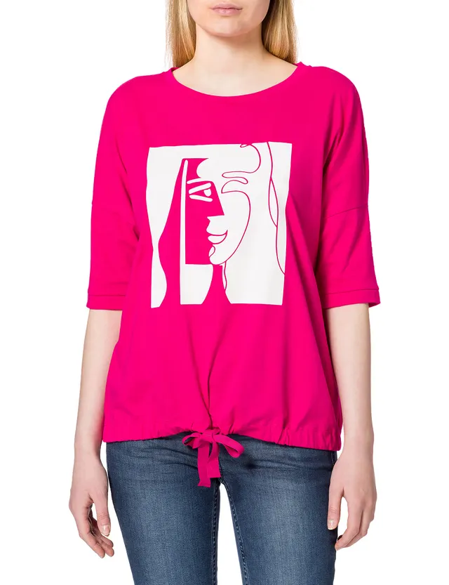 comma-damen-t-shirt-frontprint-gr-40-pink image 1