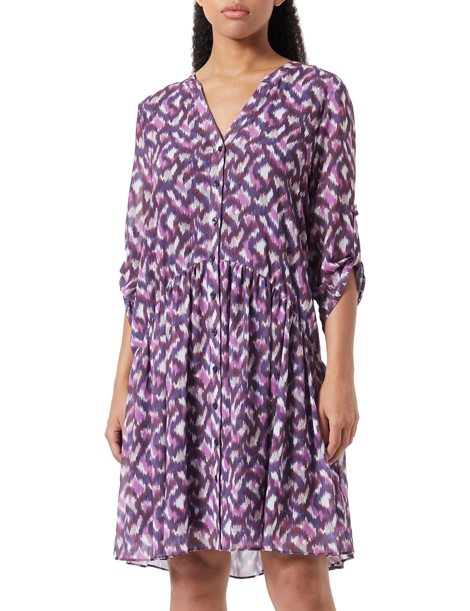 comma-shirtdress-kleid-mit-knopfleiste-chiffon-gr-36 image 2
