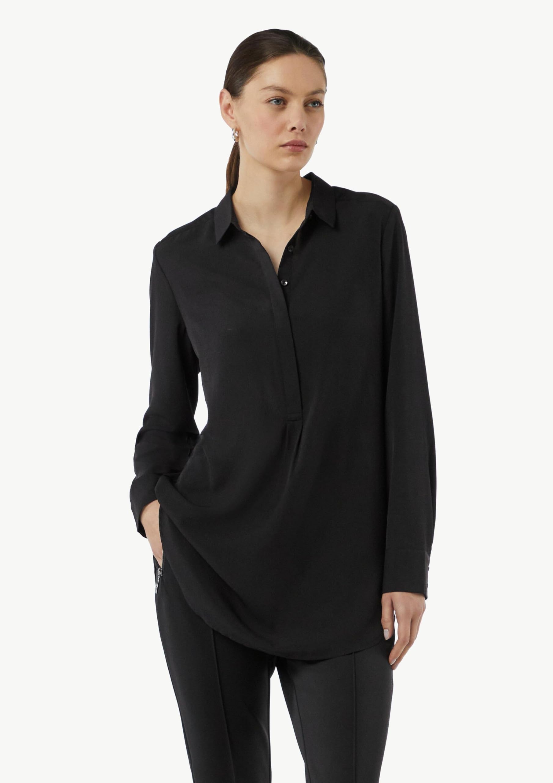 comma-longbluse-damen-gr-36-schwarz-chiffon image 5
