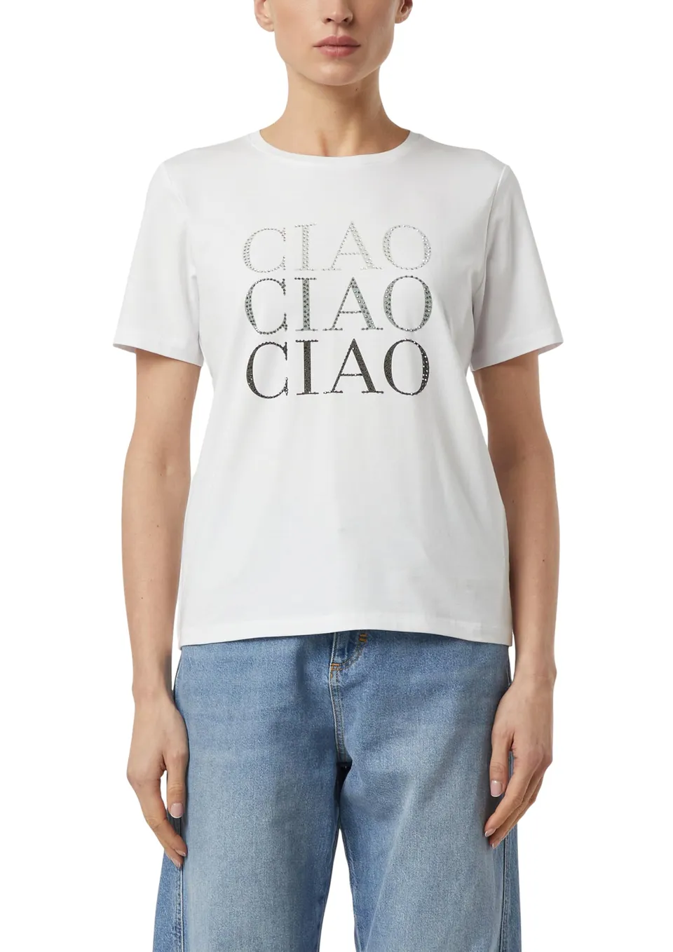 comma-jersey-t-shirt-strass-gr-34-statement-print image 1