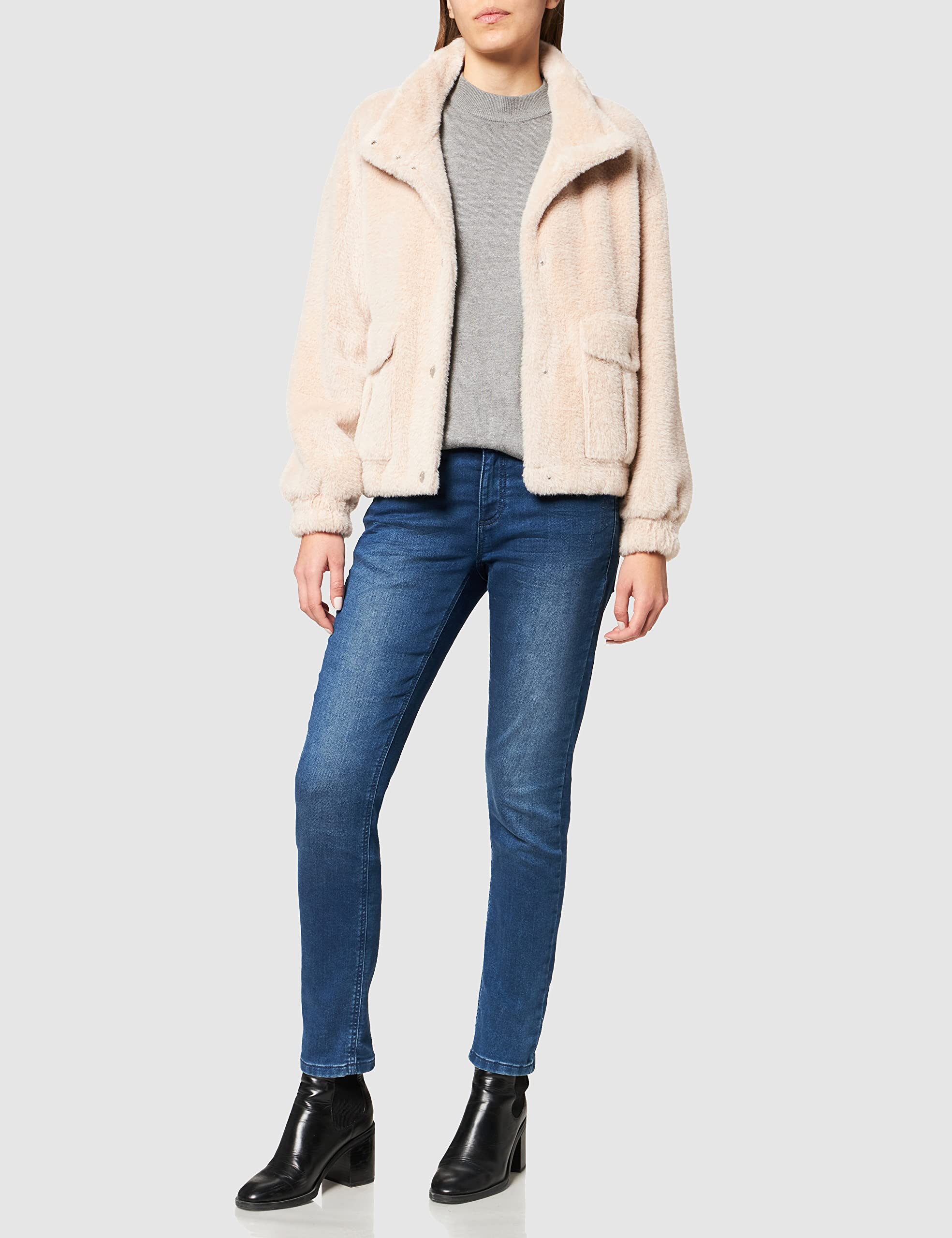 comma-jackets-damen-jacke-beige-stepp-gr44-kapuze image 2