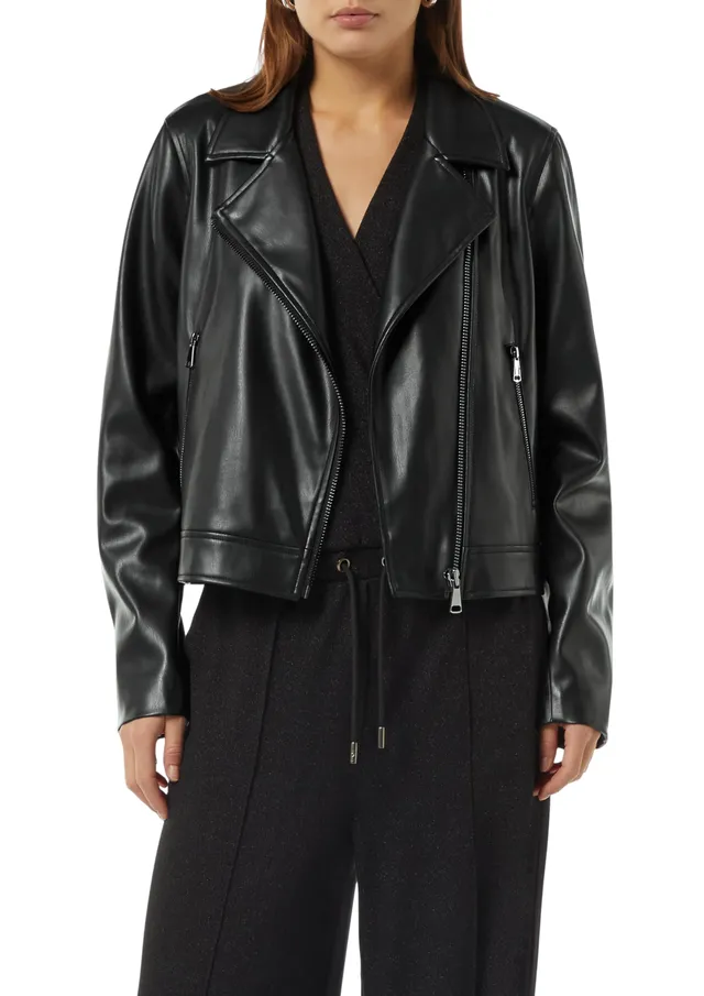 comma-bikerjacke-lederimitat-jacke-gr-e-42-schwarz image 1