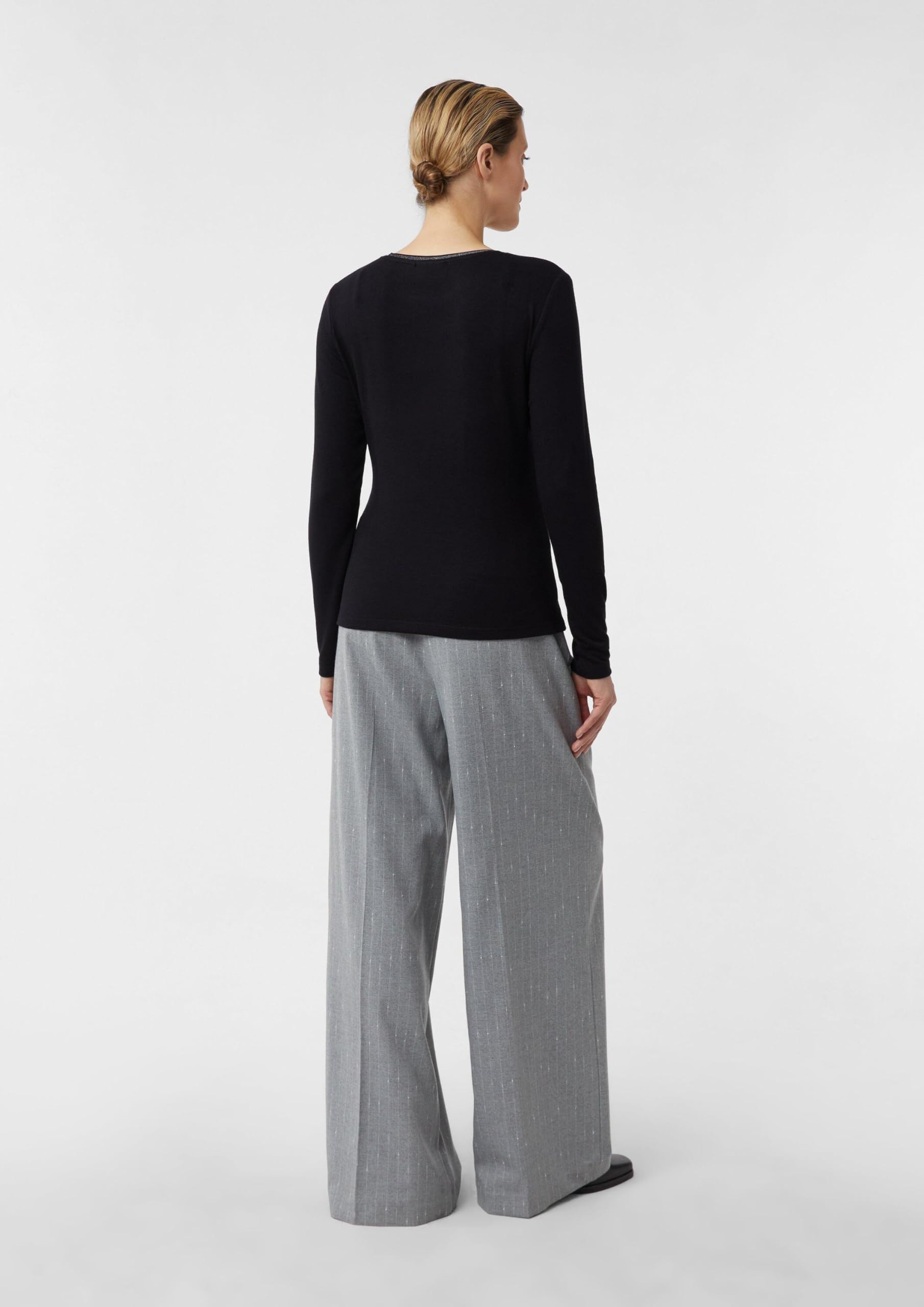 comma-longsleeve-slim-fit-glitzer-schwarz-9999-gr-40 image 7