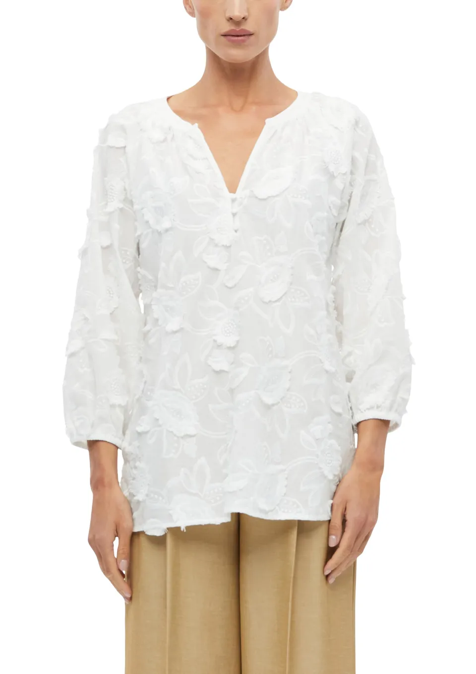 comma-damen-tunika-bluse-voile-stickerei-gr-e-34 image 1