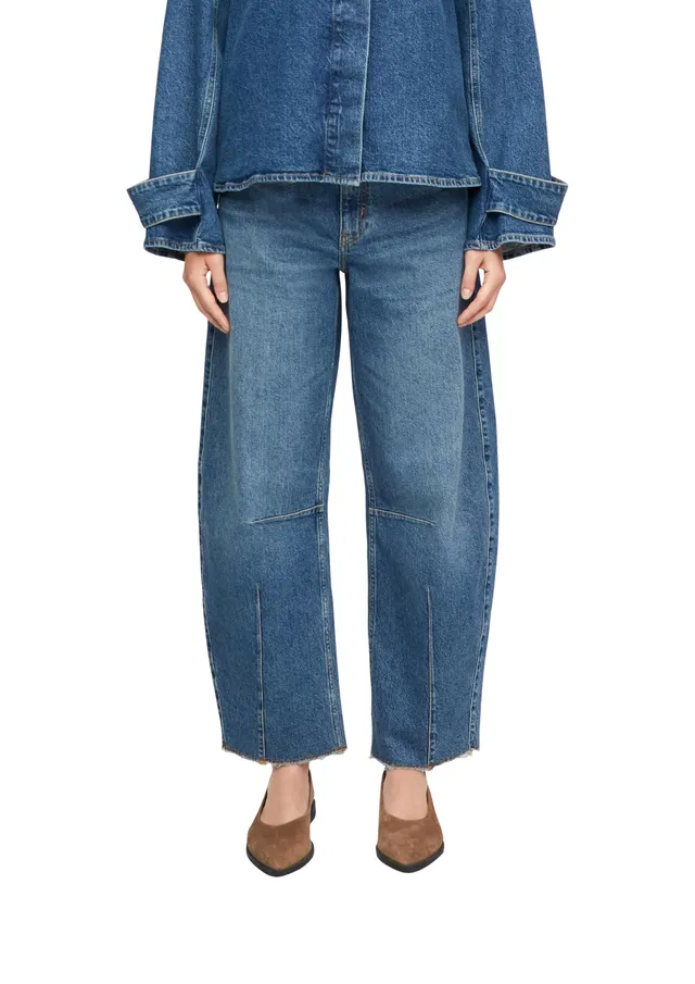 comma-jeans-hose-barrel-leg-denim-weit-blau image 1