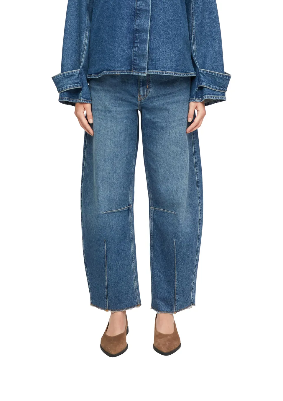 comma-jeans-hose-barrel-leg-denim-weit-blau image 1