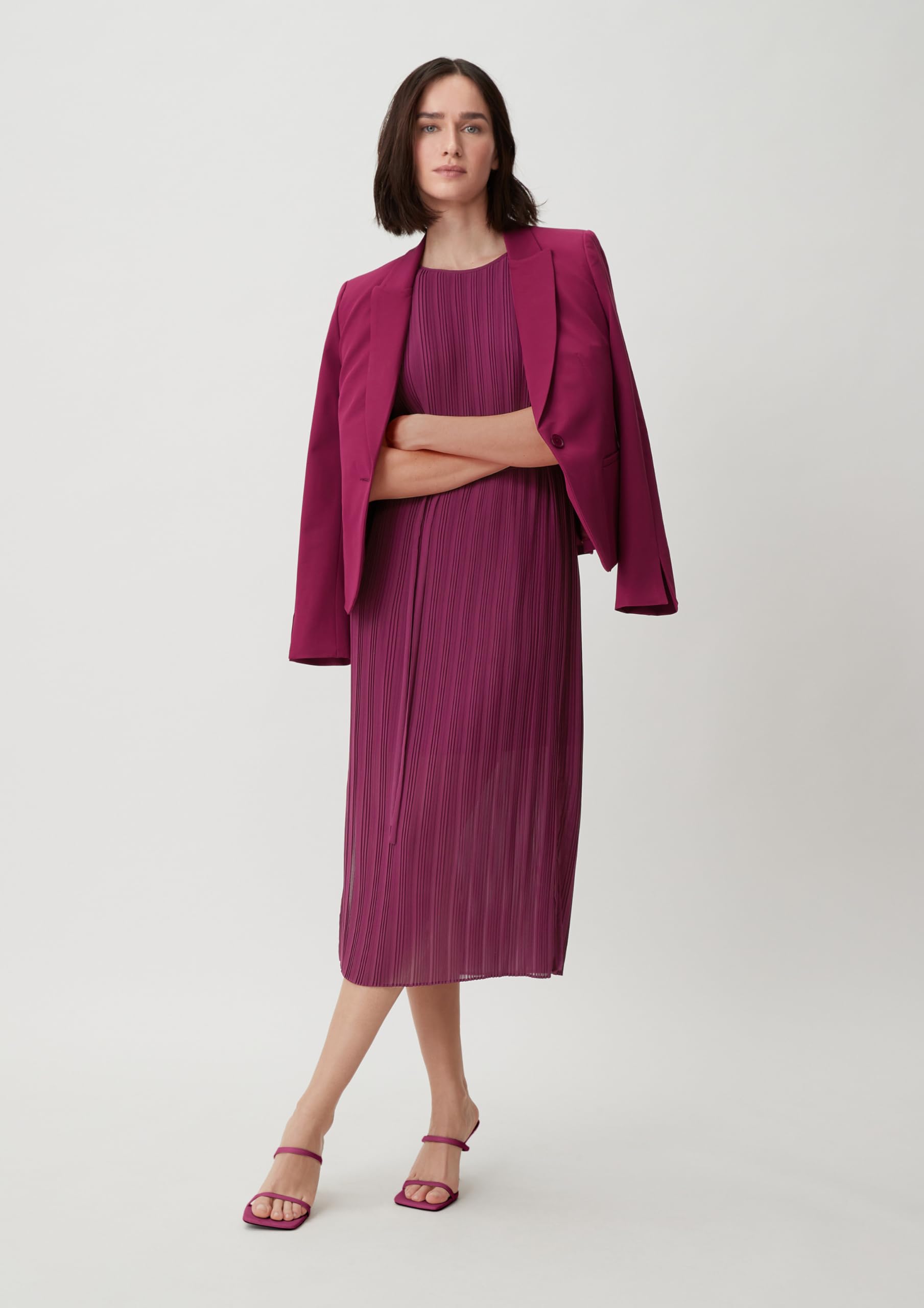 comma-kleid-mit-plisseefalten-damen-gr-e-36-plisseekleid image 3