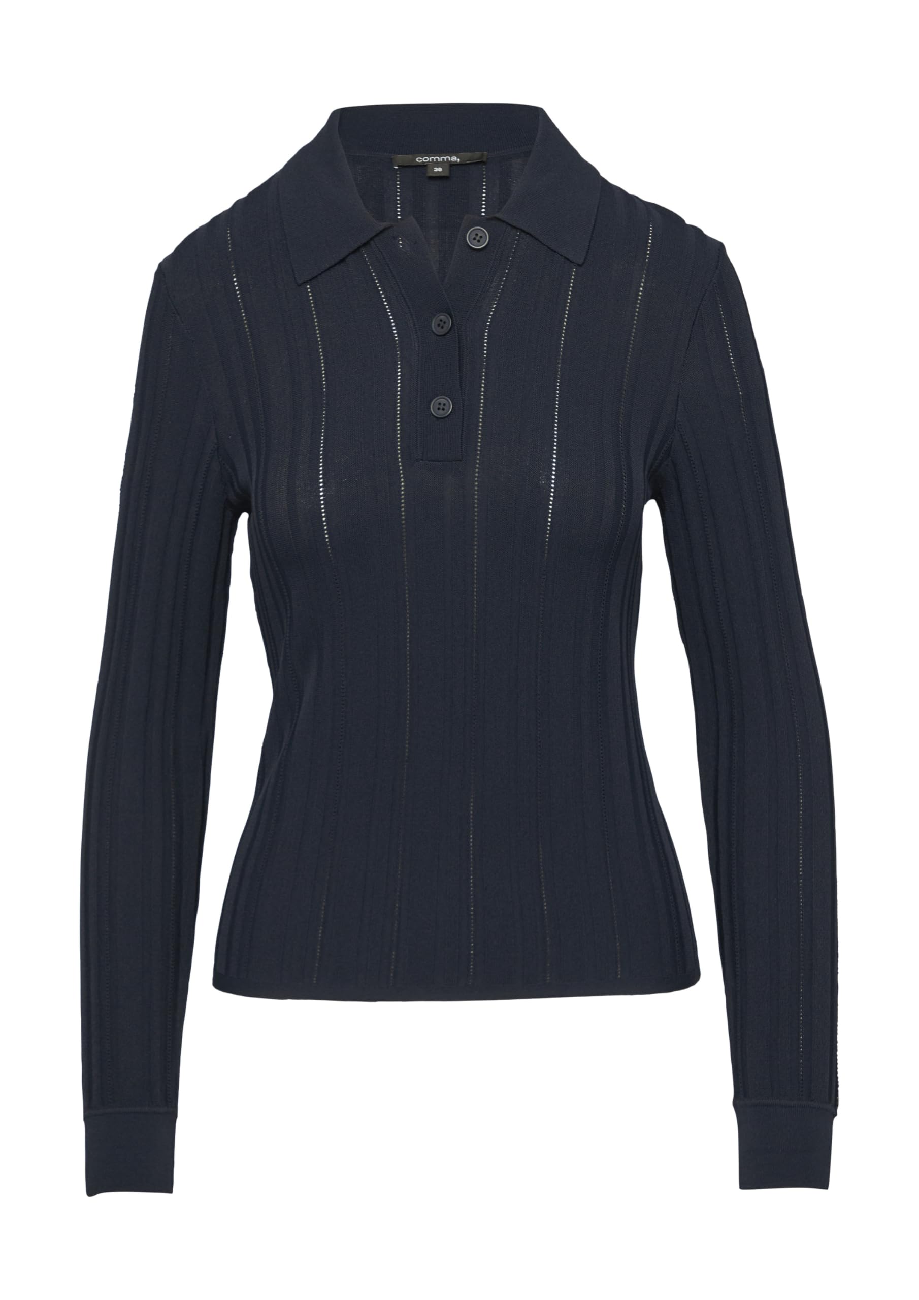 comma-polo-pullover-slim-fit-strickpullover-blau-gr-46 image 4