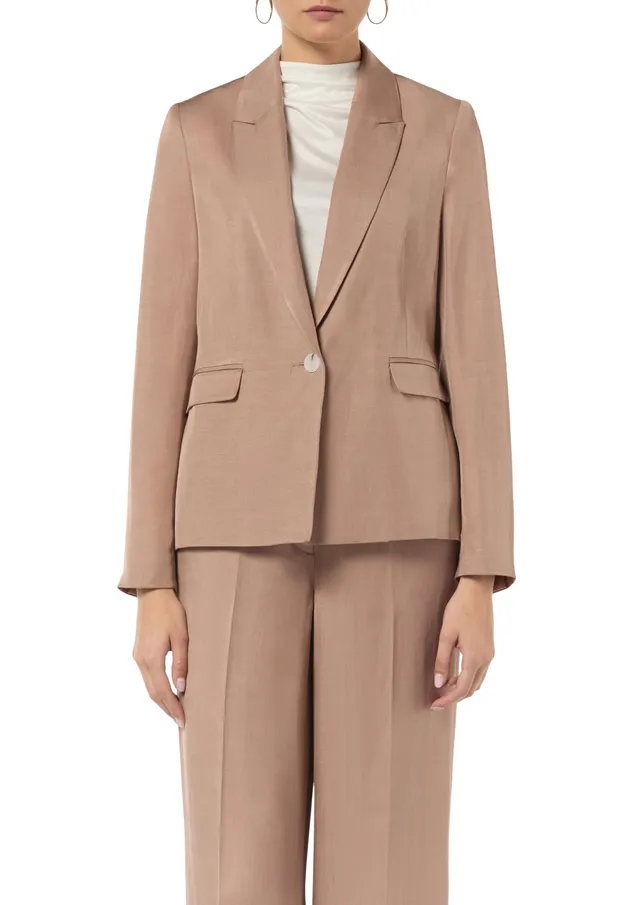 comma-blazer-leinenmix-hellbraun-gr-34-46 image 1