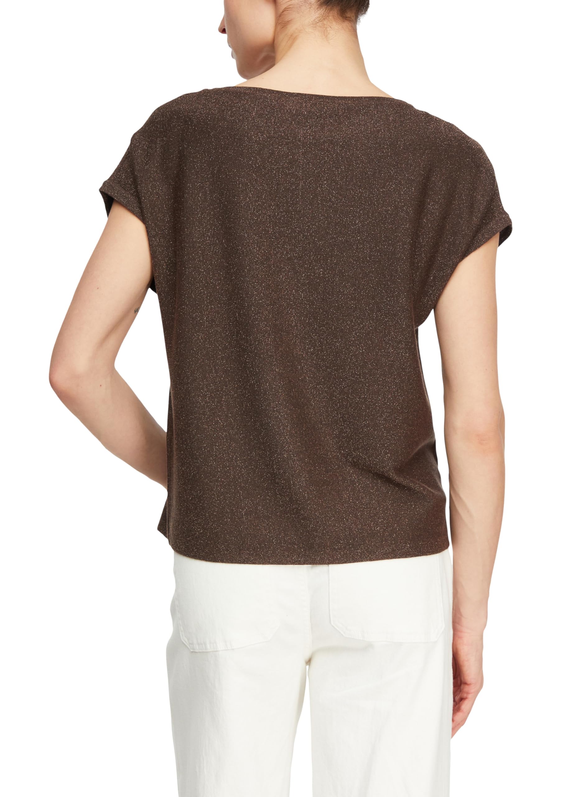 comma-knitwear-pullover-gr-34-dunkelbraun-glitzer image 2