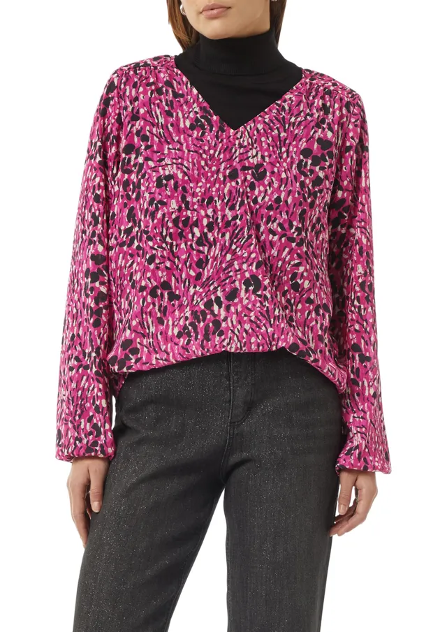 comma-chiffon-bluse-v-ausschnitt-gr-e-44-print image 1