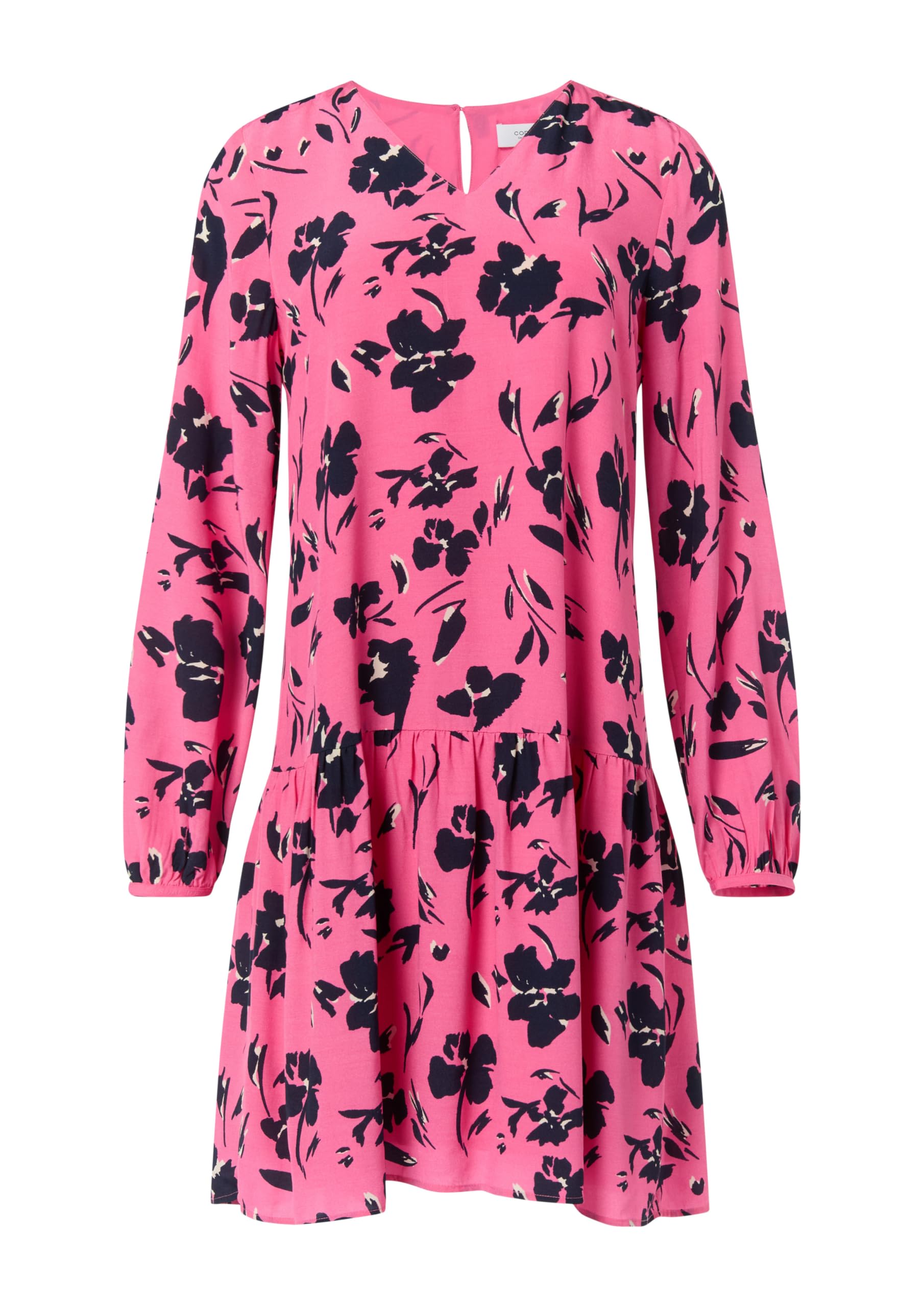comma-minikleid-damen-pink-viskose-v-ausschnitt image 3