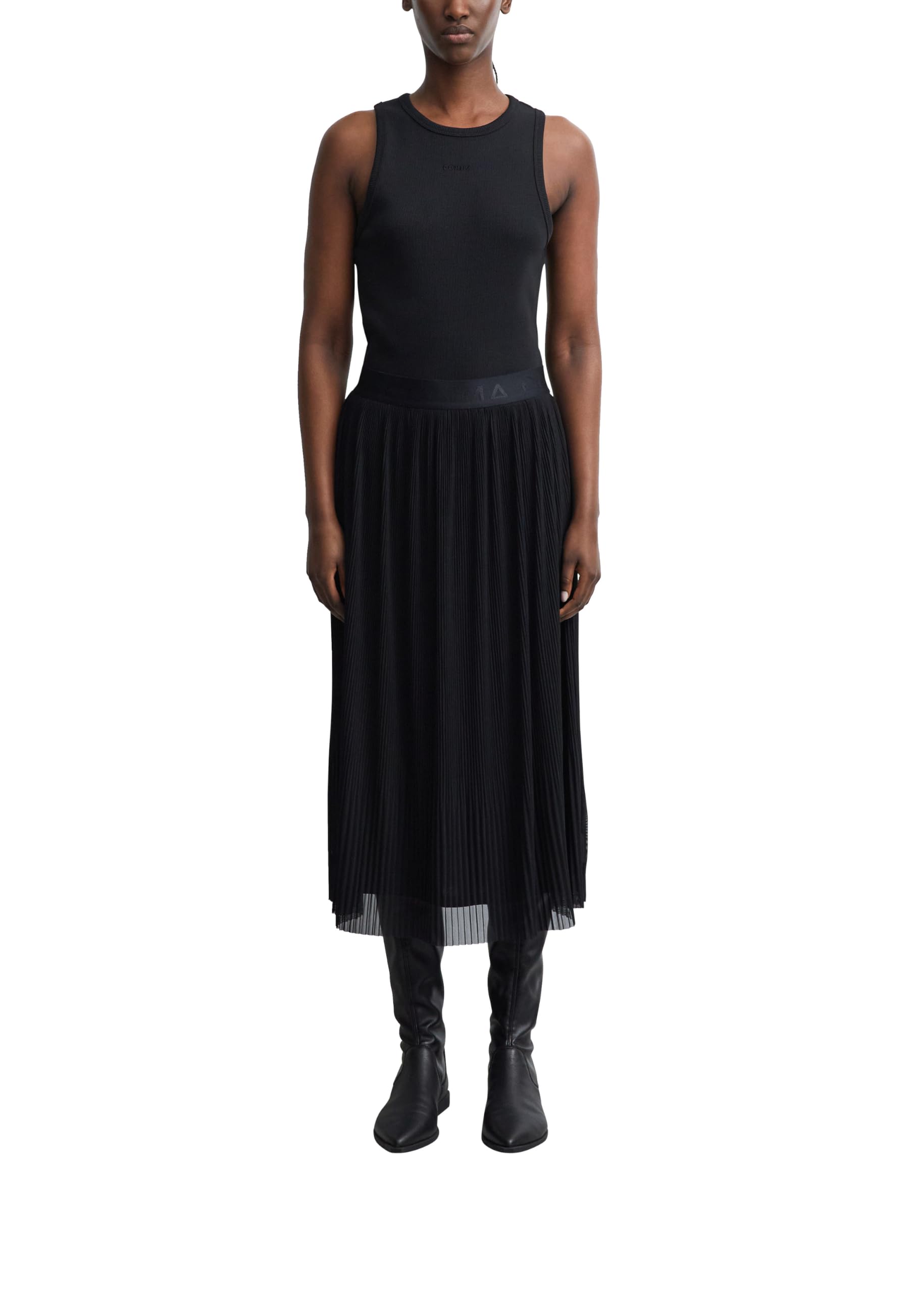 comma-rock-damen-gr-e-38-plissee-midi-mesh-a-shape image 1