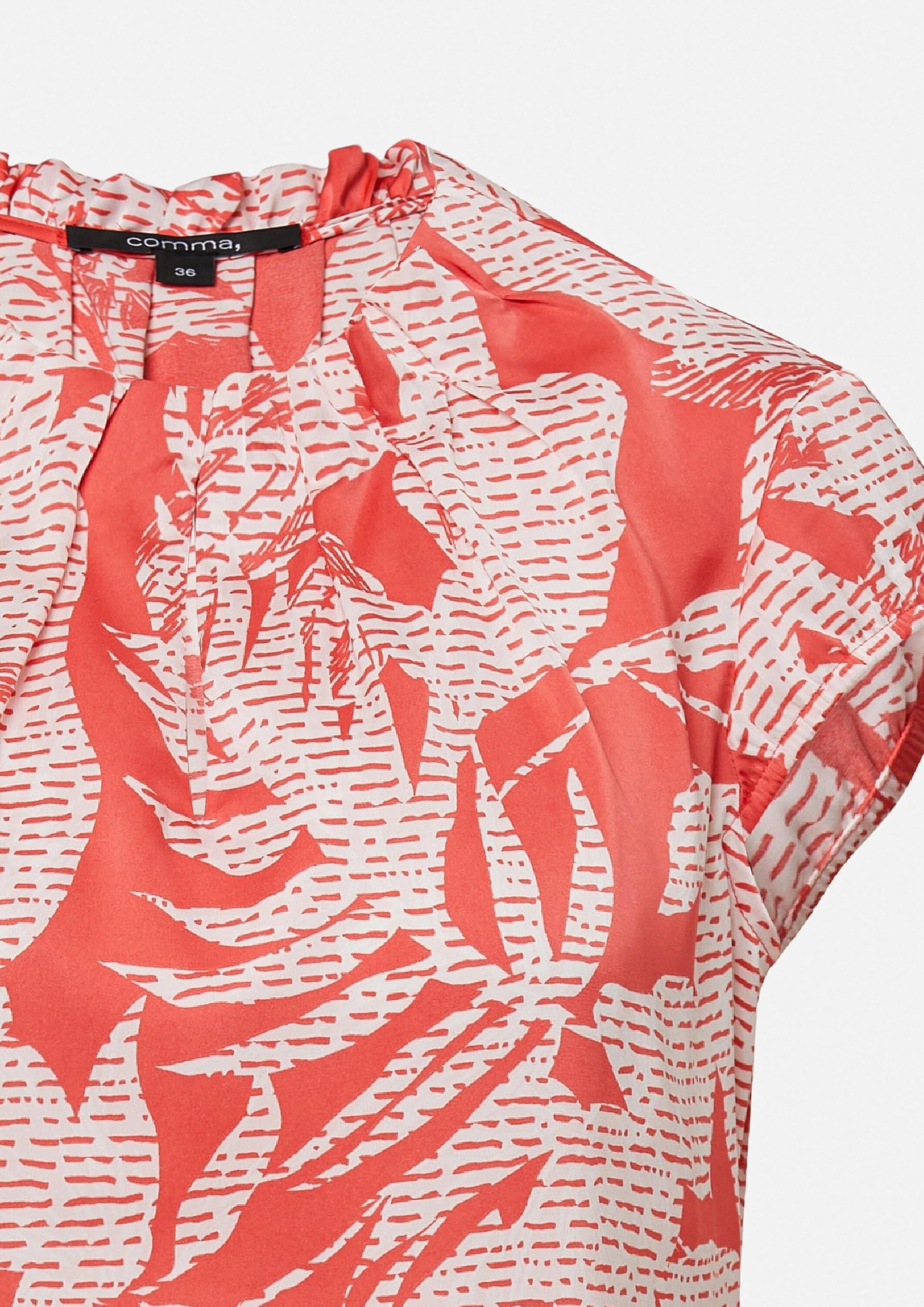 comma-satinbluse-all-over-print-raffung-gr-42 image 6