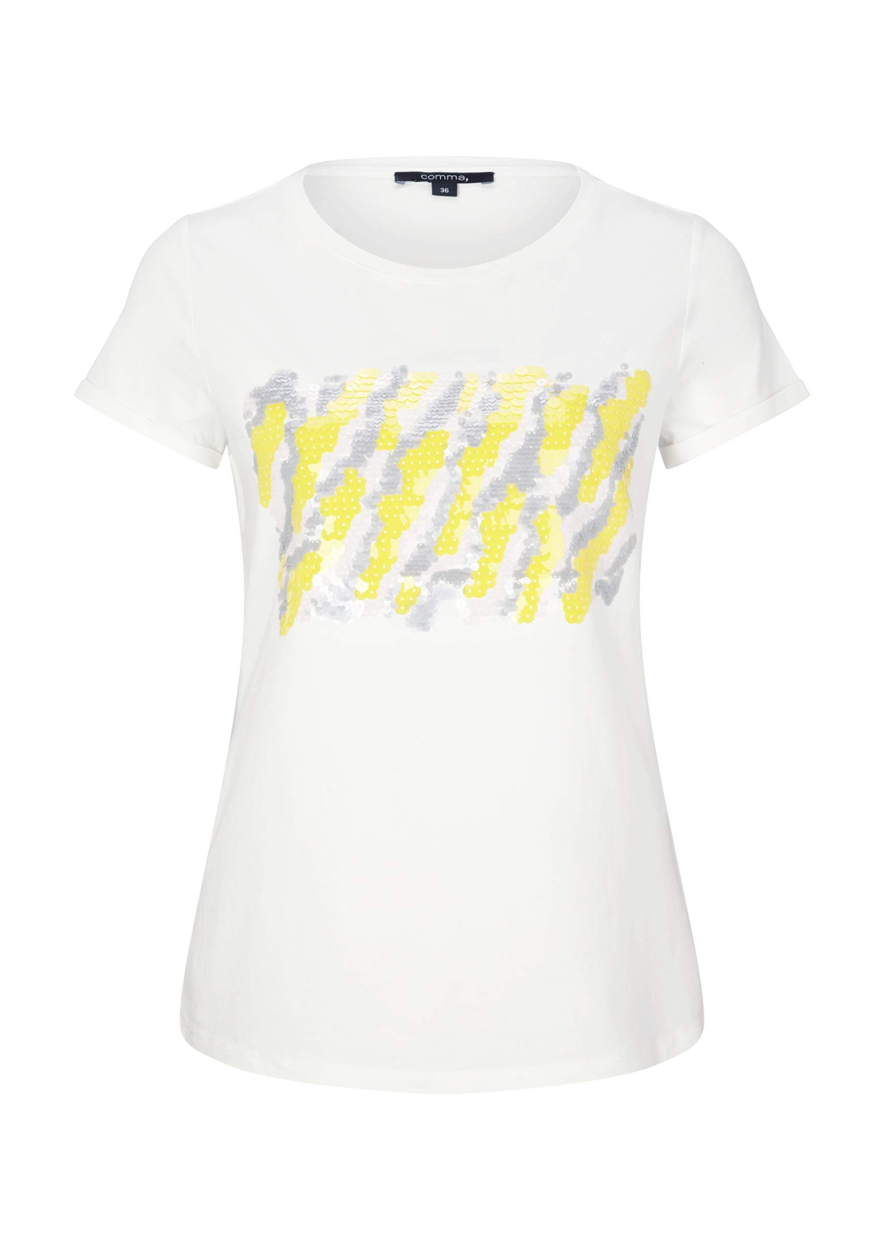 comma-t-shirt-damen-kurzarm-frontprint-baumwolle image 2