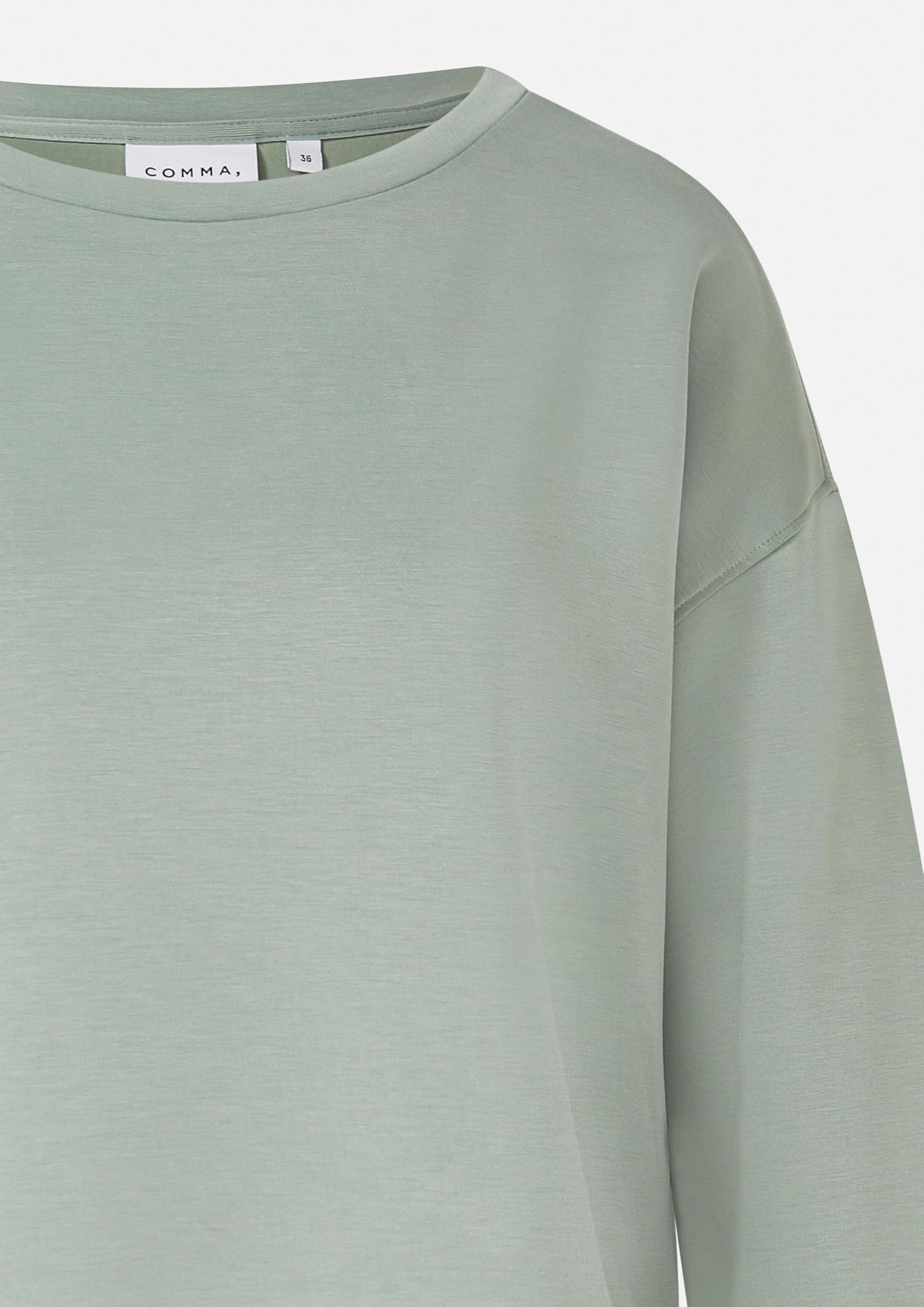 comma-sweatshirt-damen-pastellgr-n-gr-36-mit-faltendetail image 5