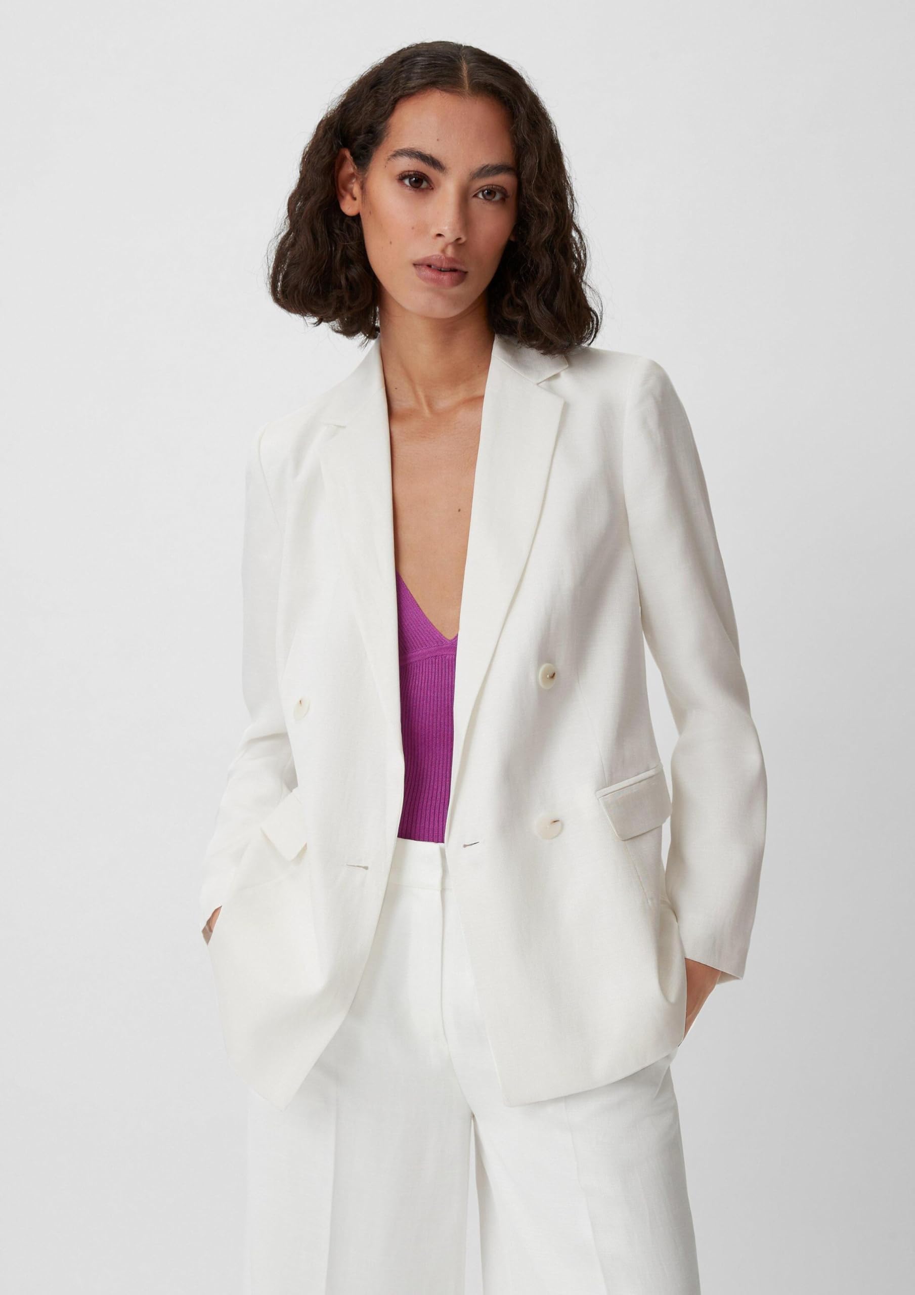 comma-blazer-leinenmix-gr-34-zierknopf image 6