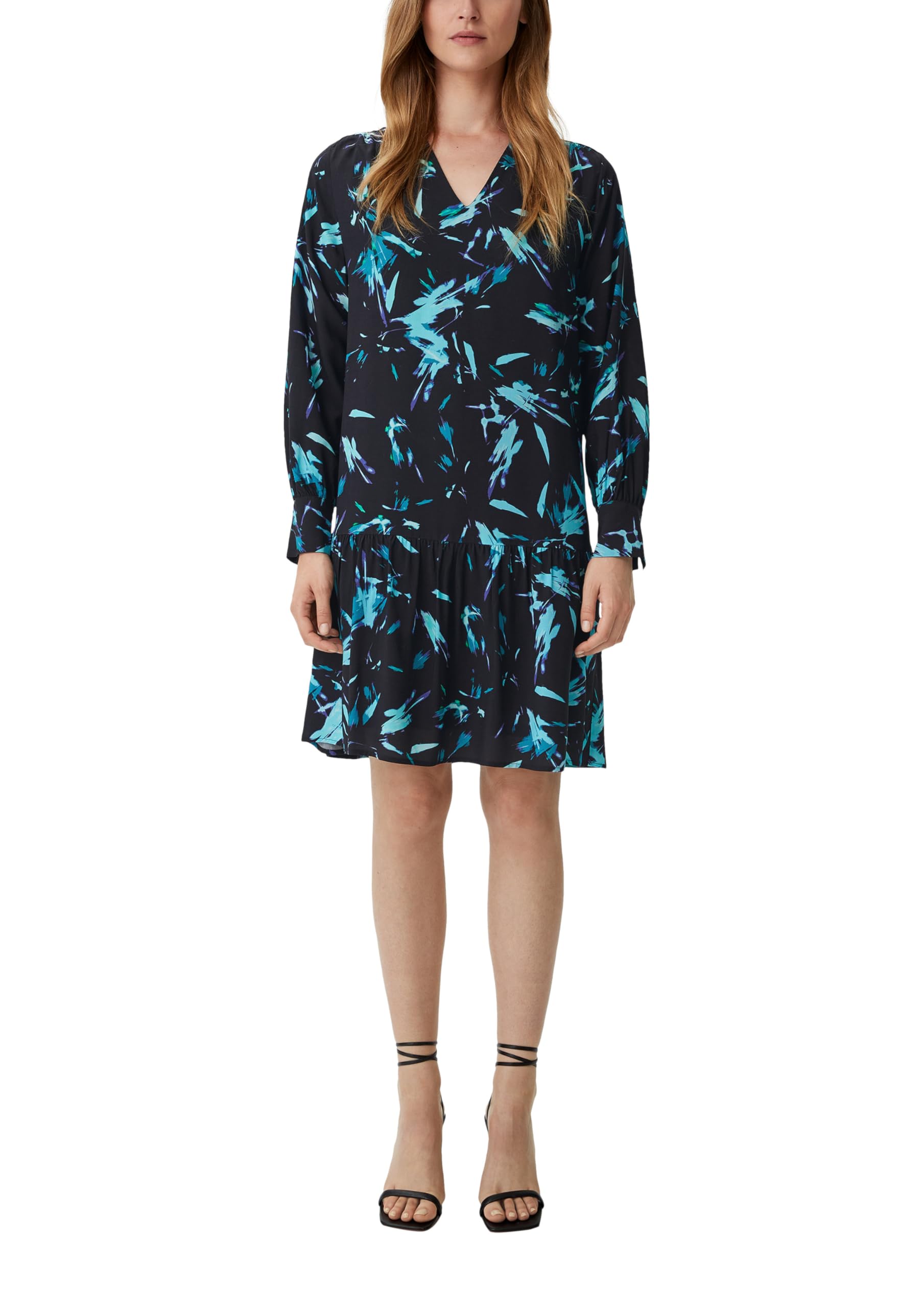 comma-allover-print-kleid-gr-38-v-ausschnitt image 7