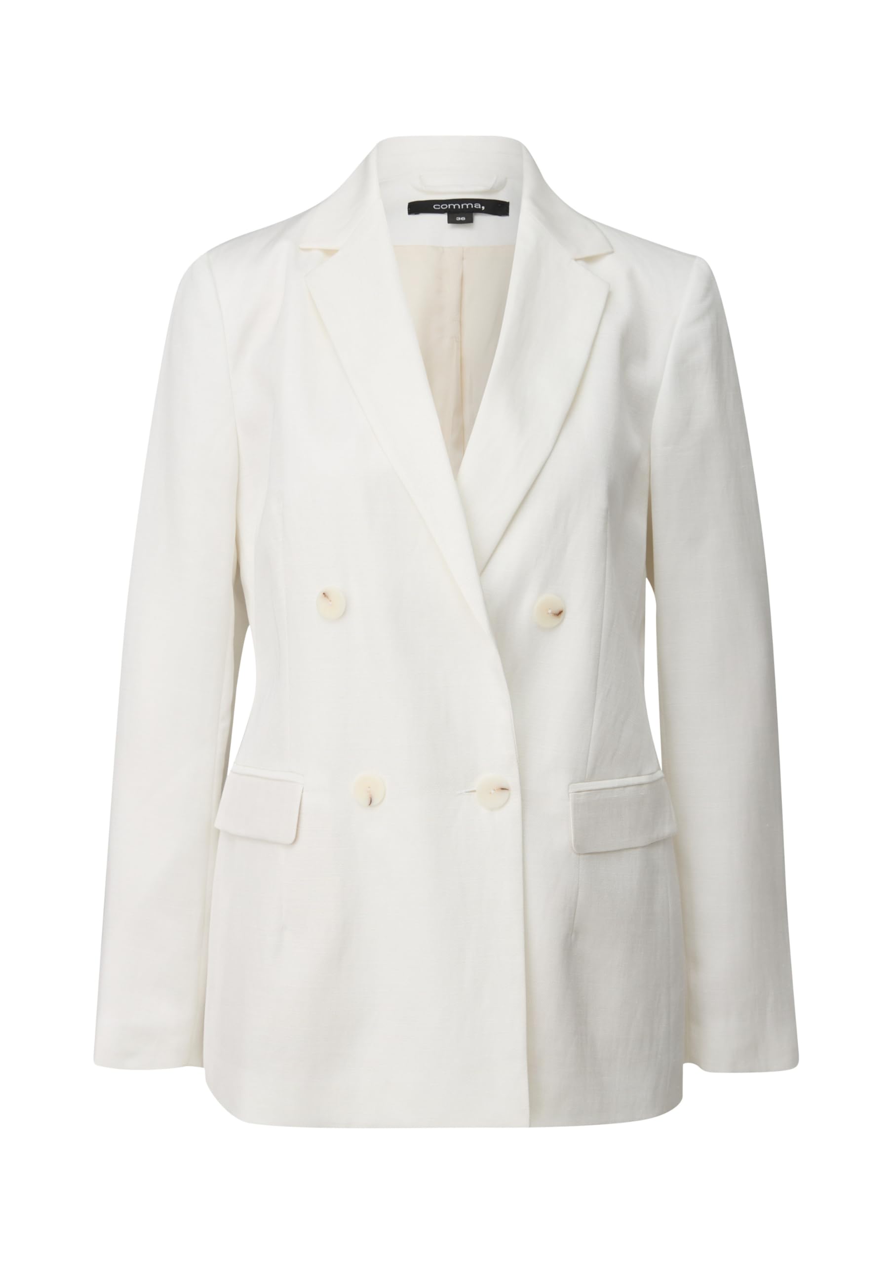 comma-blazer-leinenmix-gr-34-zierknopf image 3
