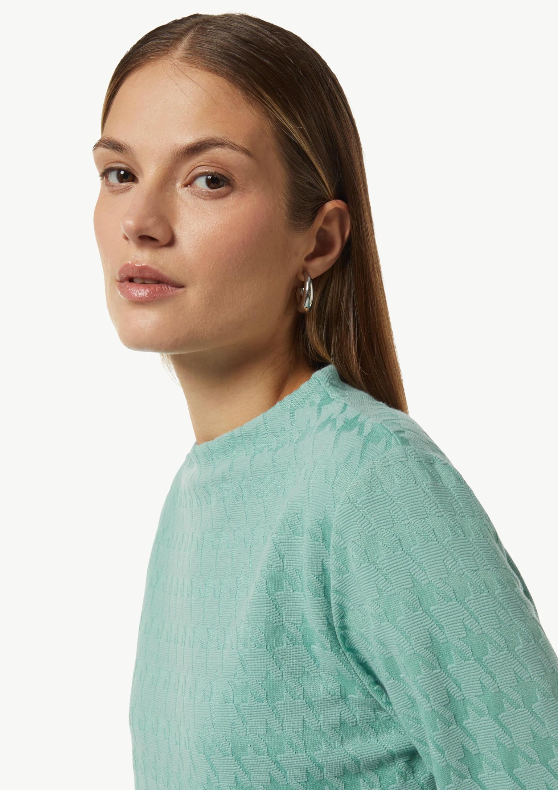 comma-jerseyshirt-hahnentrittmuster-stehkragen-sweatshirt image 4