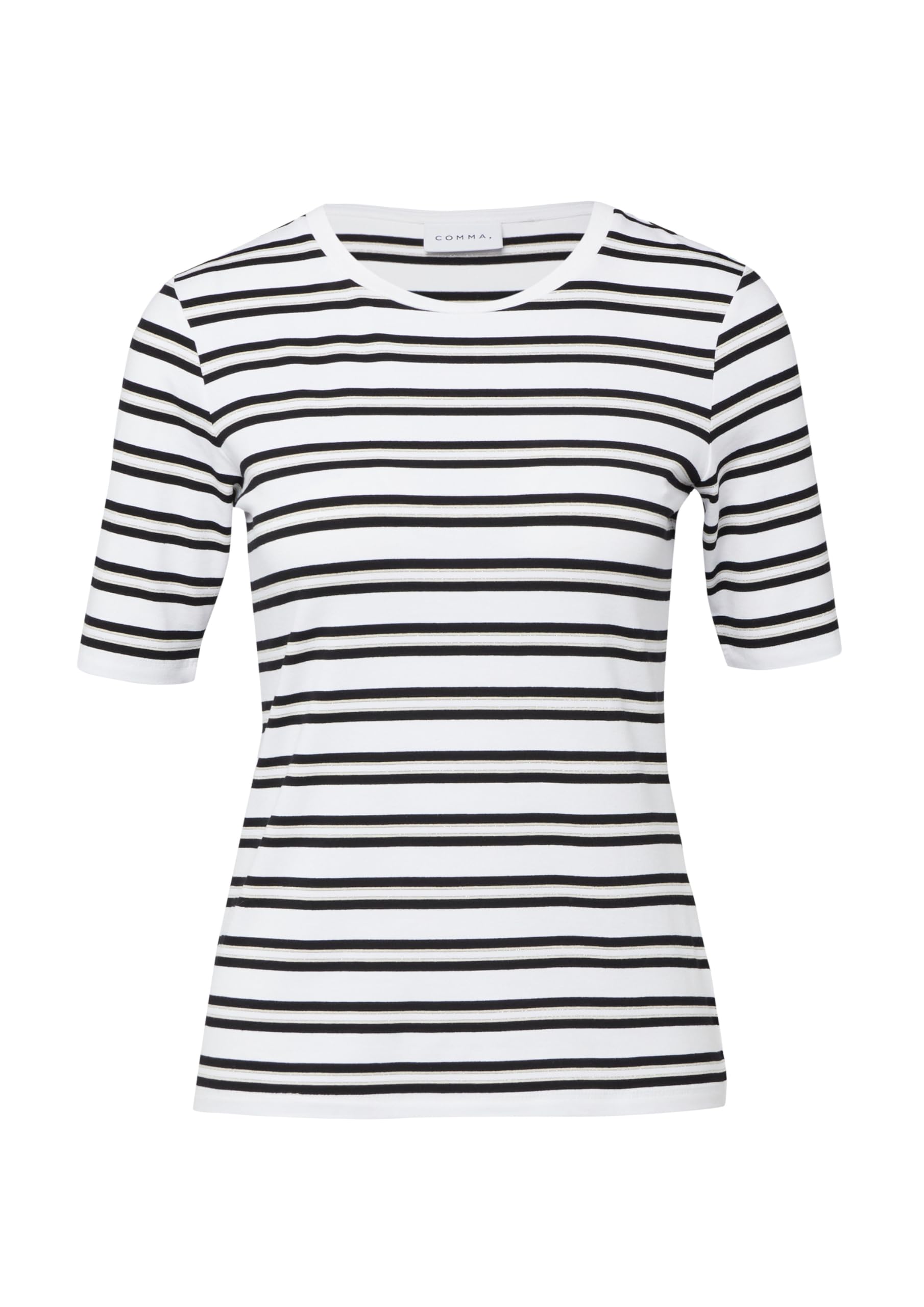 comma-t-shirt-damen-slim-fit-streifen-3-4-arm image 3