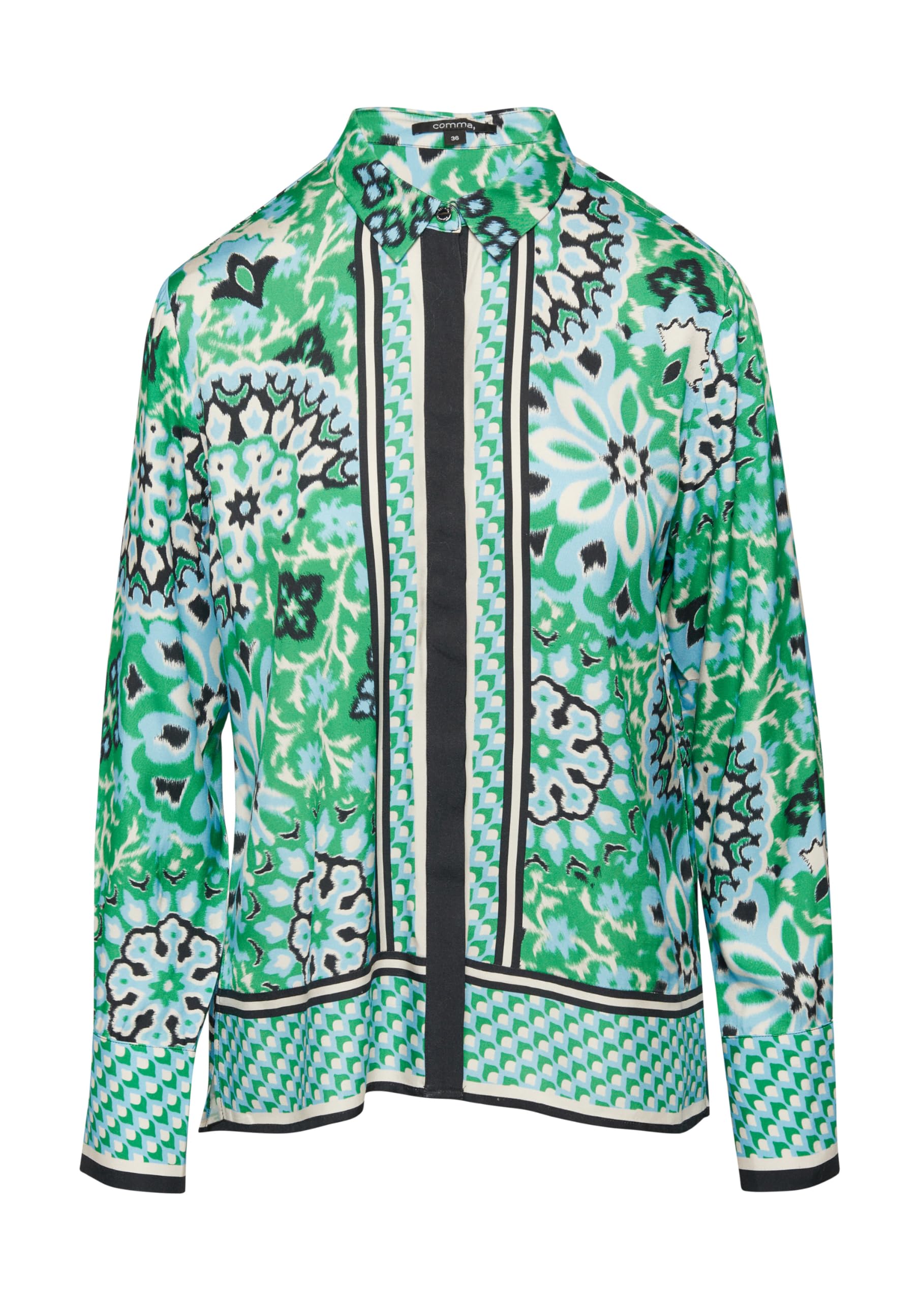comma-blouses-hemdbluse-langarm-gr-44-abstrakt-gemustert image 3