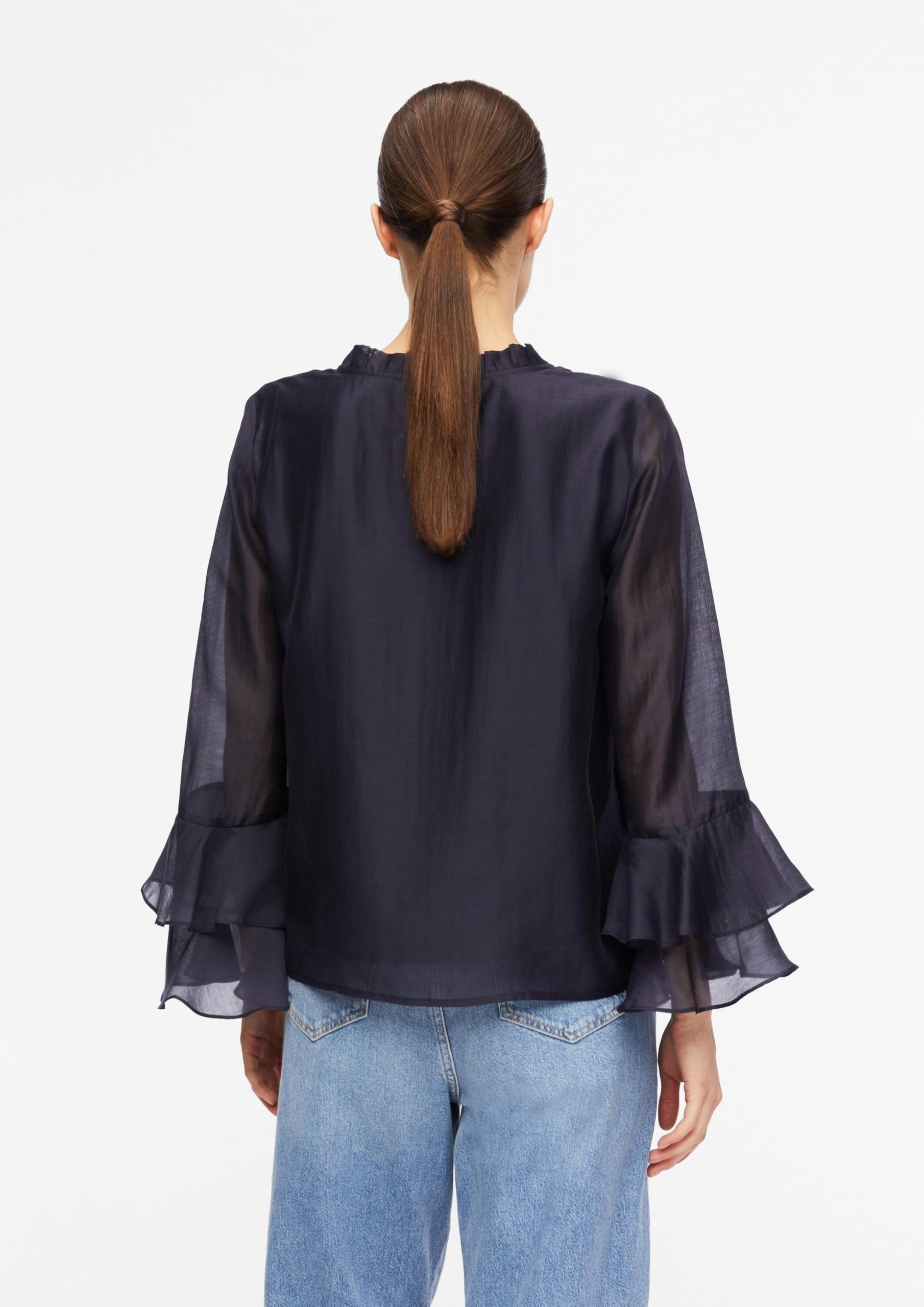 comma-blouses-lyocell-bluse-gr-e-34-navy-volant-rmel image 8