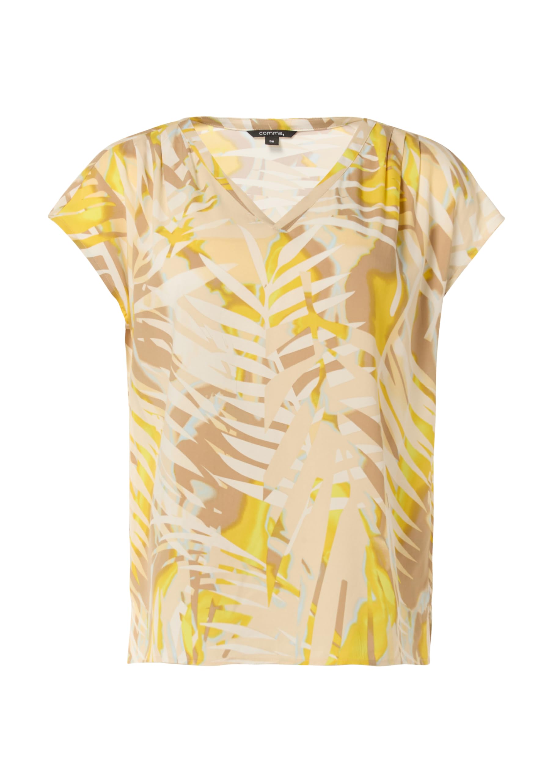 comma-bluse-damen-gelb-mehrfarbig-allover-gr-36 image 3