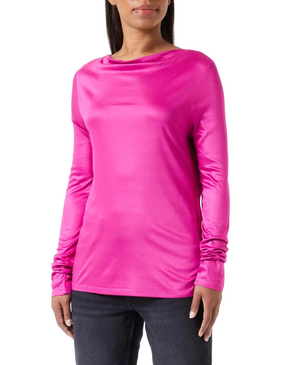 comma-bluse-wasserfall-ausschnitt-t-shirt-gr-e-42 image 1