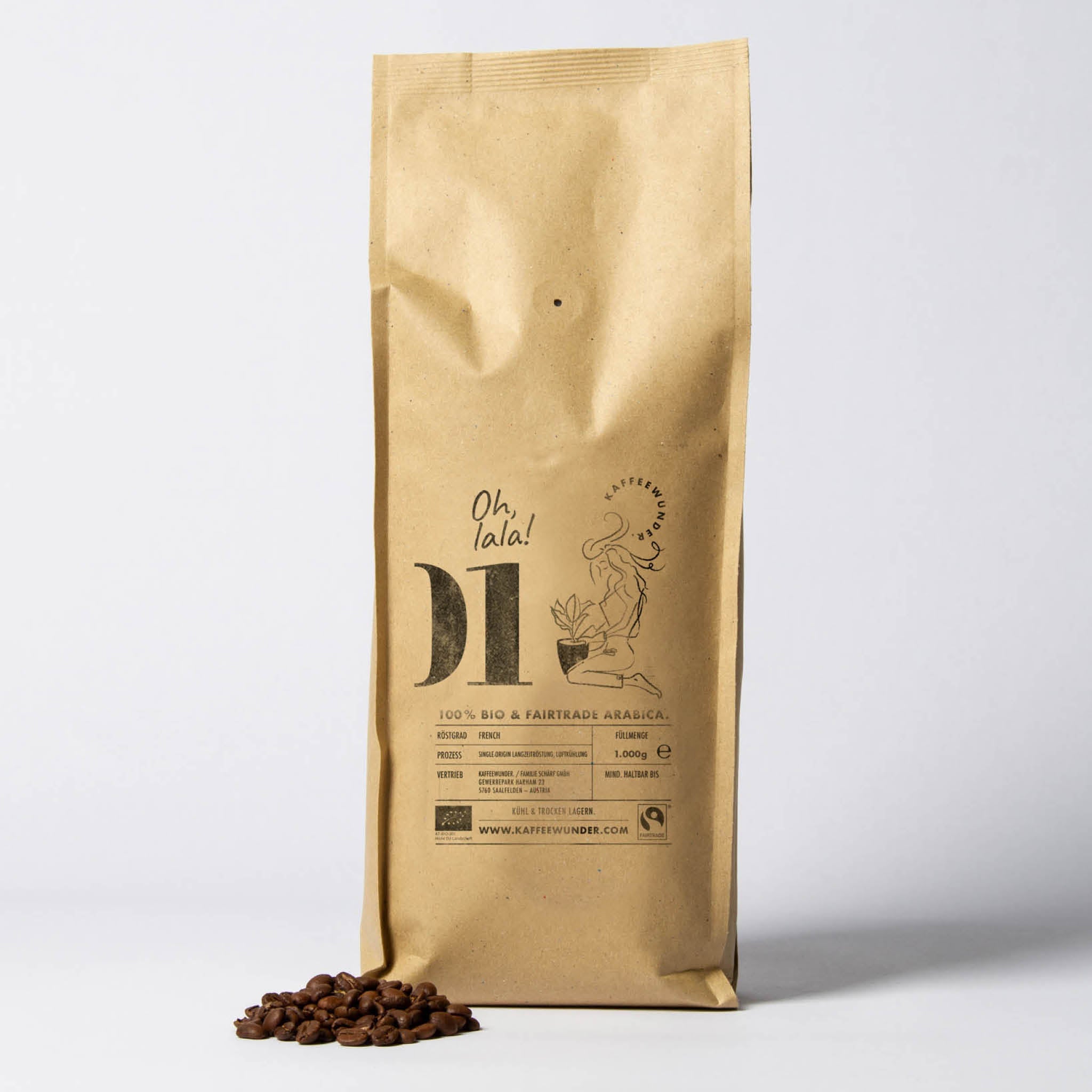 kaffeewunder-no-1-bio-arabica-kaffeebohnen-1kg-french-roast image 1
