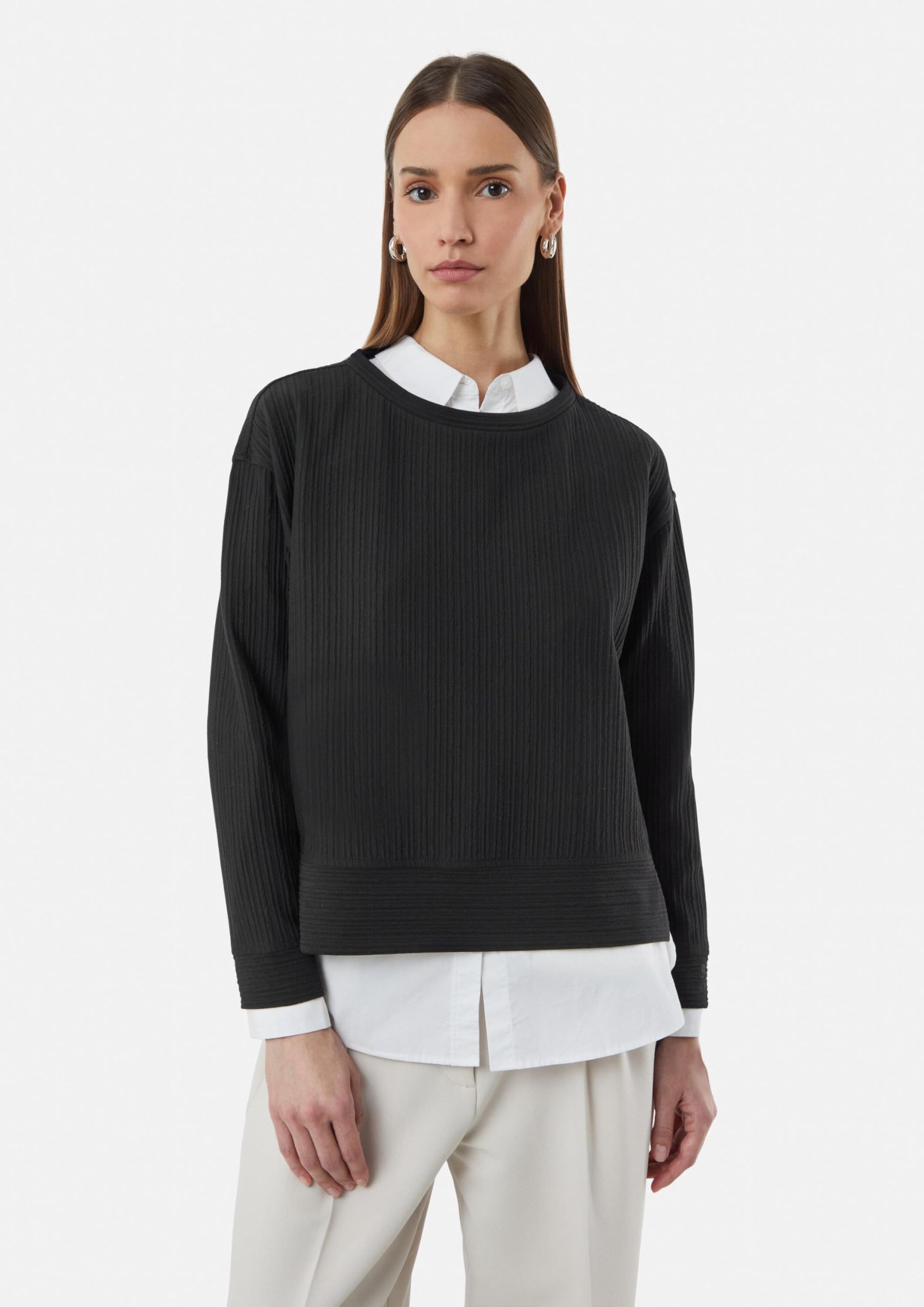 comma-strukturiertes-sweatshirt-mit-b-ndchen-gr-e-38 image 7
