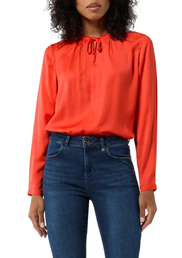 comma-tunikabluse-satin-relaxed-fit-koralle image 1