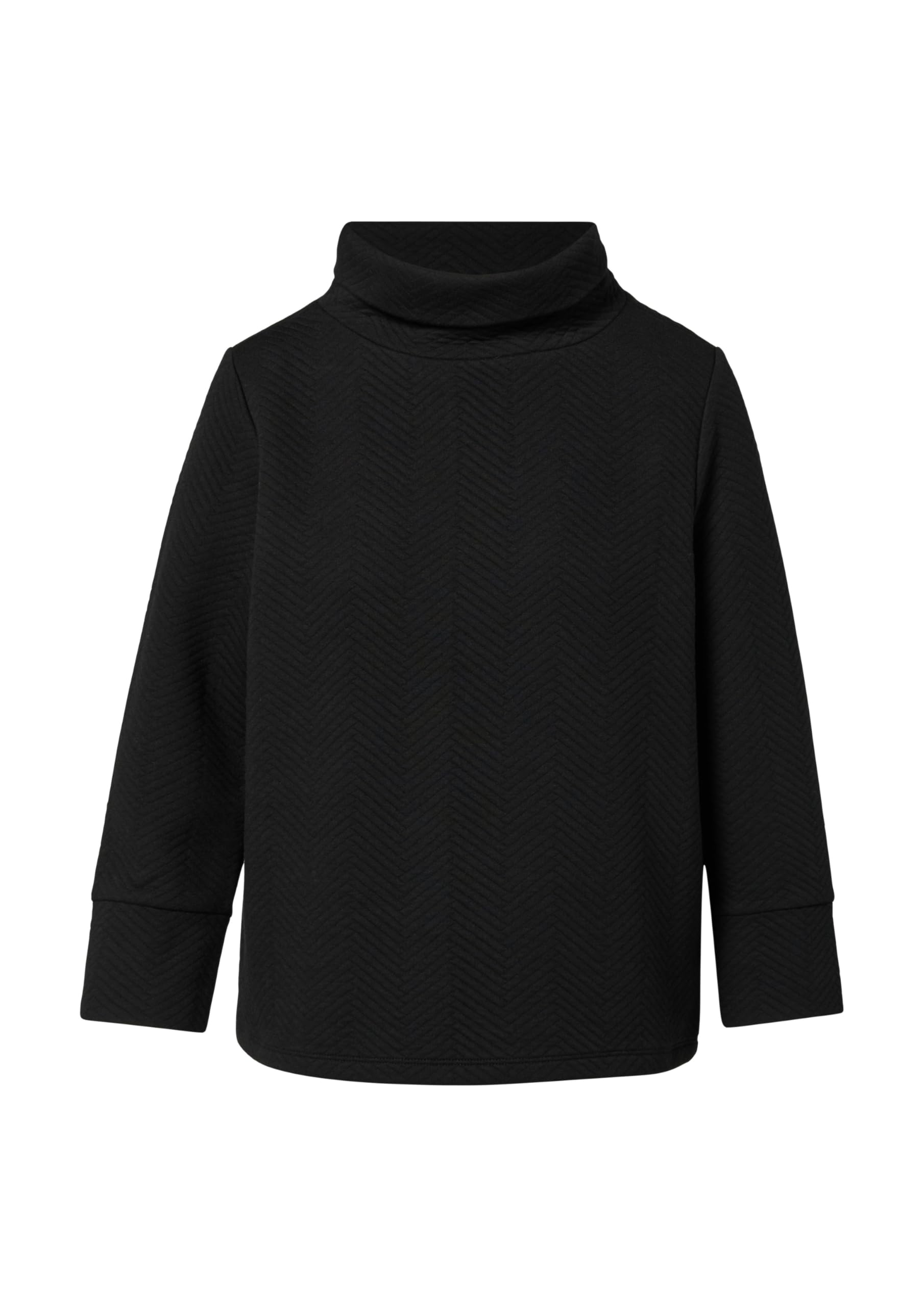 comma-sweatshirt-rollkragen-strukturmuster-baumwolle image 3