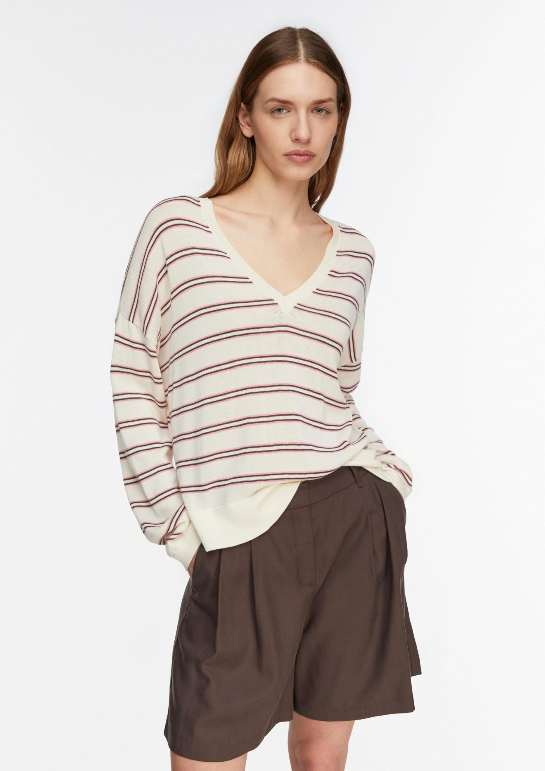 comma-knitwear-strickpullover-gestreift-l-v-ausschnitt image 6