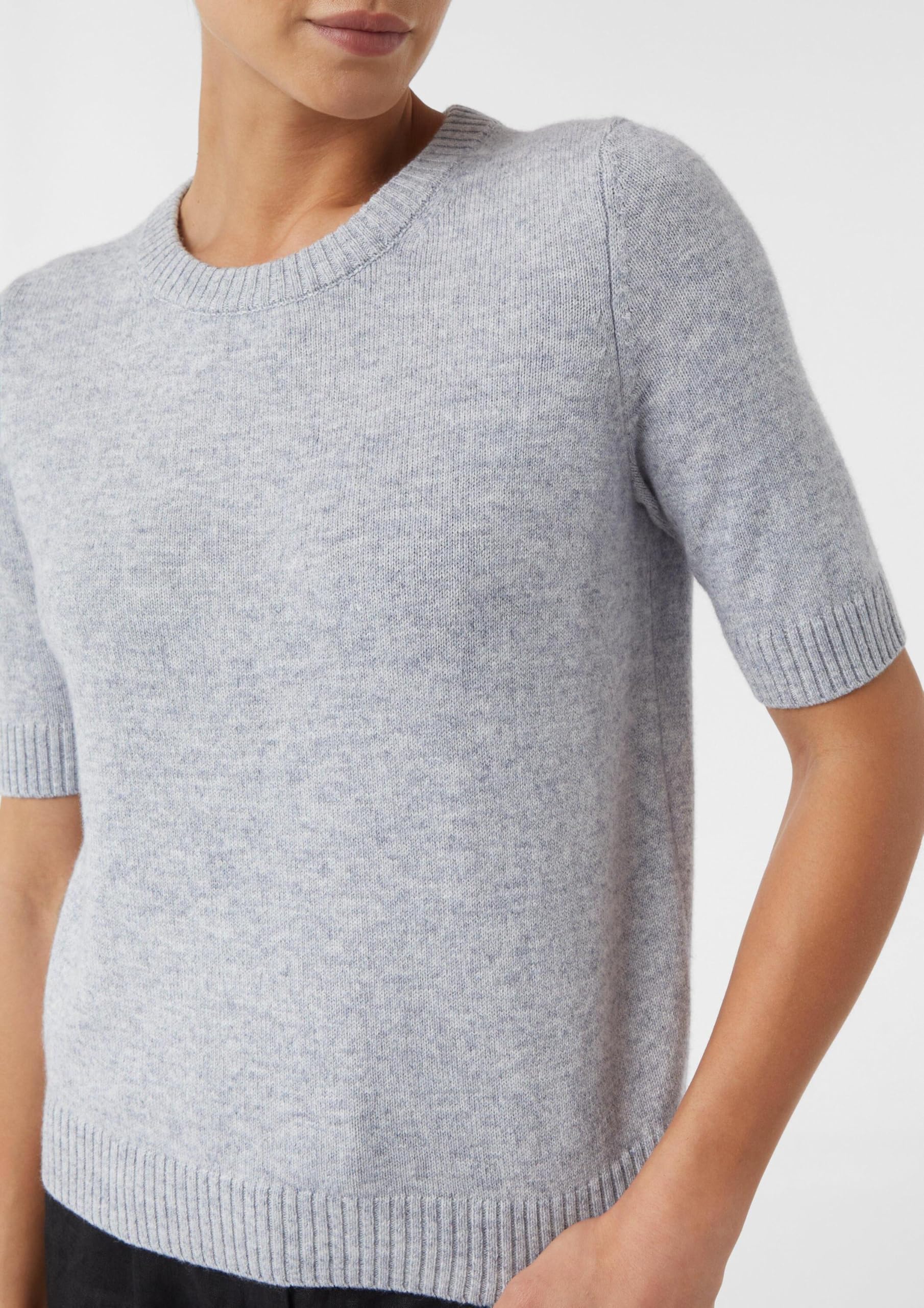 comma-knitwear-strickpullover-2169577-gr-42-hellgrau-kurzarm image 4