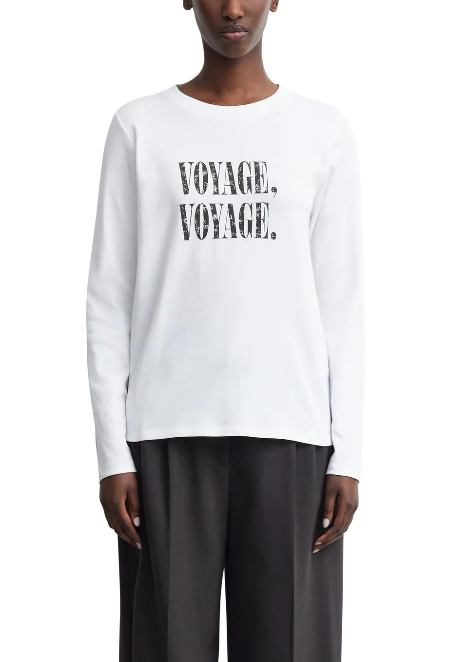 comma-langarmshirt-regular-fit-frontprint-damen-gr-34 image 1