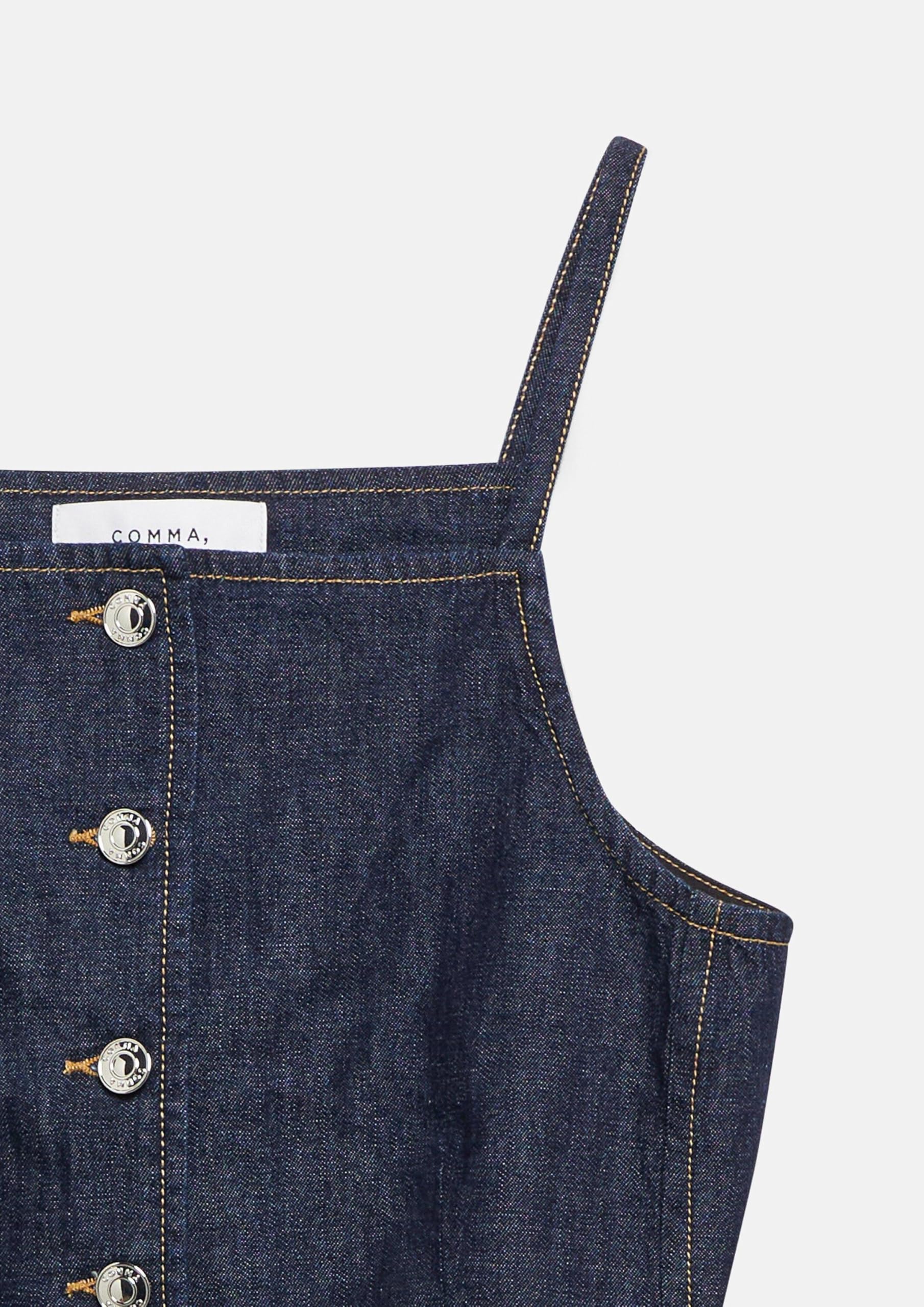 comma-jeans-denim-top-karreeausschnitt-rmellos-gr-38 image 5
