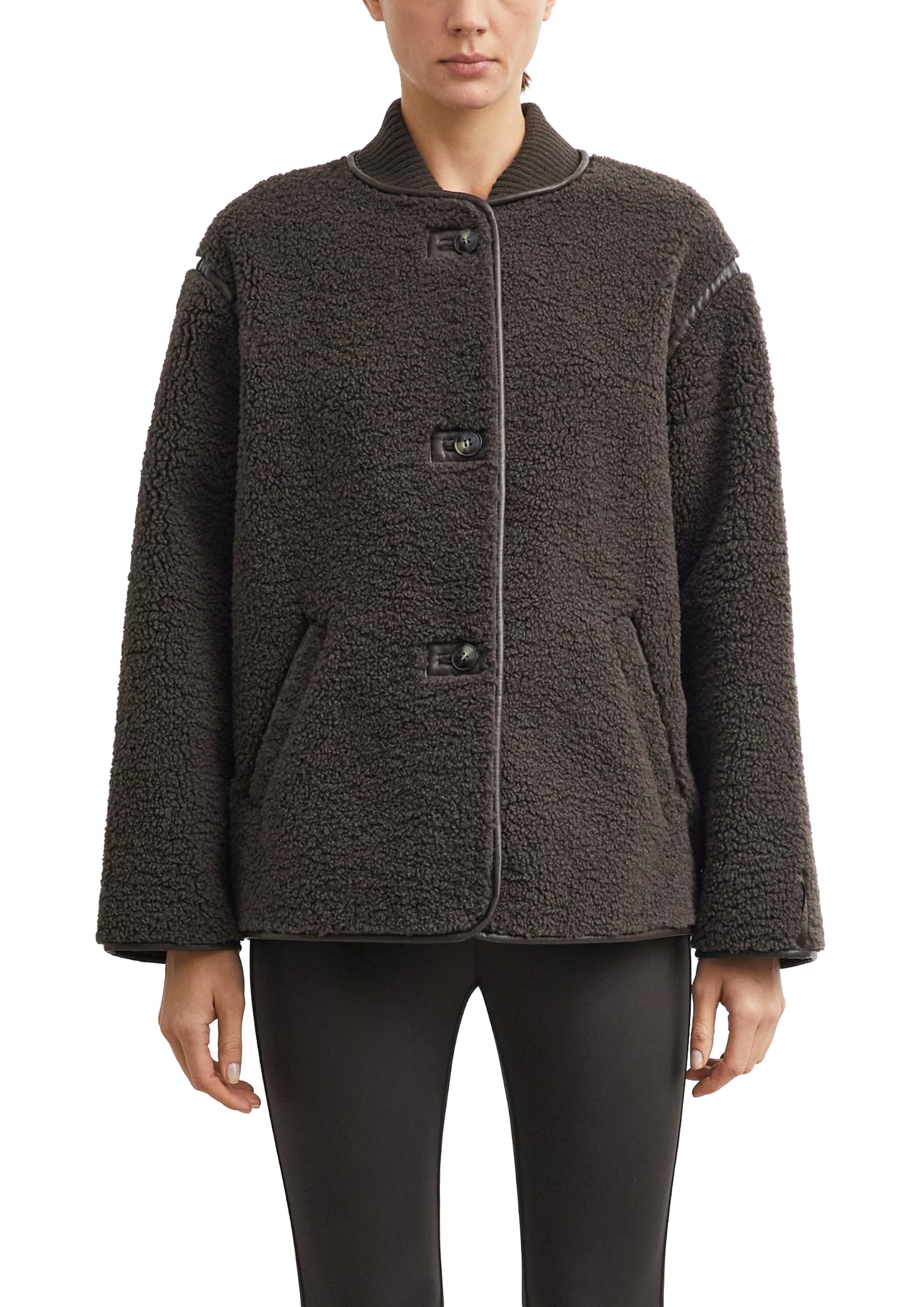 comma-teddy-outdoor-jacke-damen-xs-boyfriend-fit-pl-sch image 1