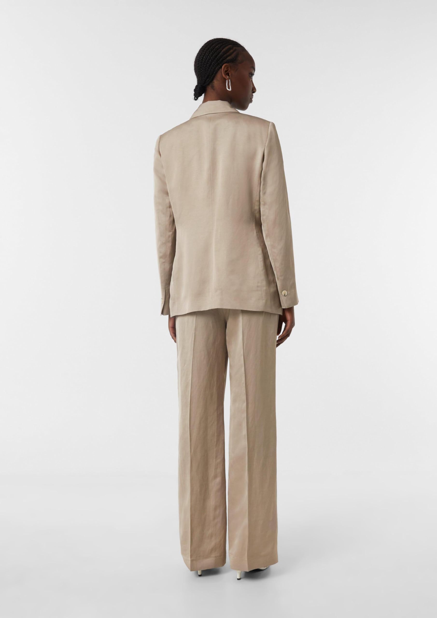 comma-satin-blazer-leinenmix-blazer-mit-reverskragen image 8