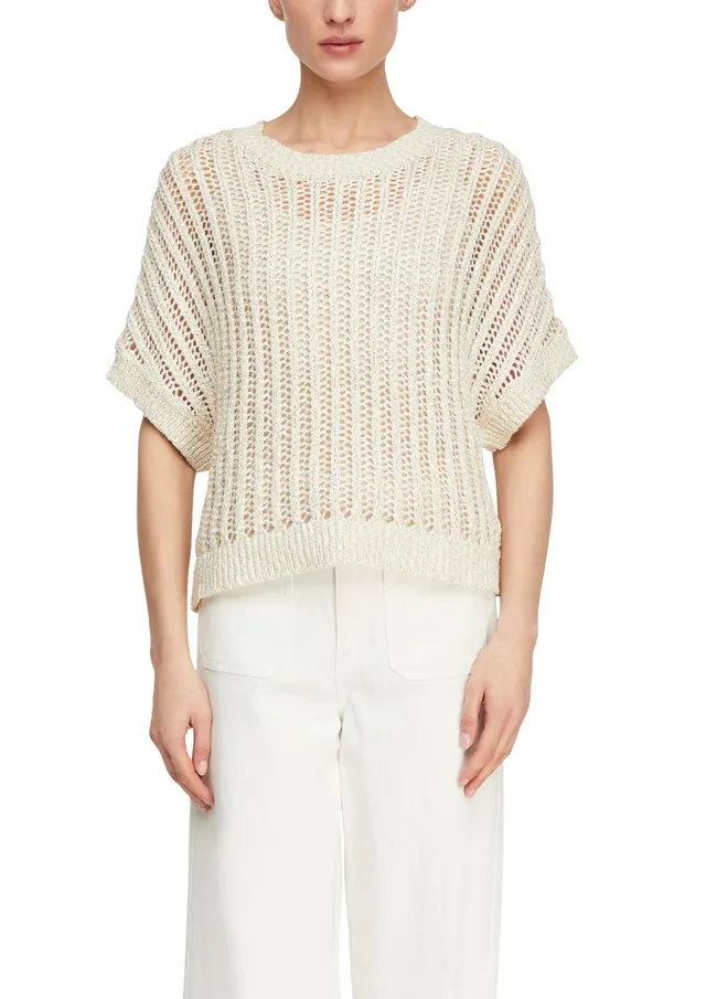 comma-knitwear-strickpullover-pailletten-kurzarm-s image 1