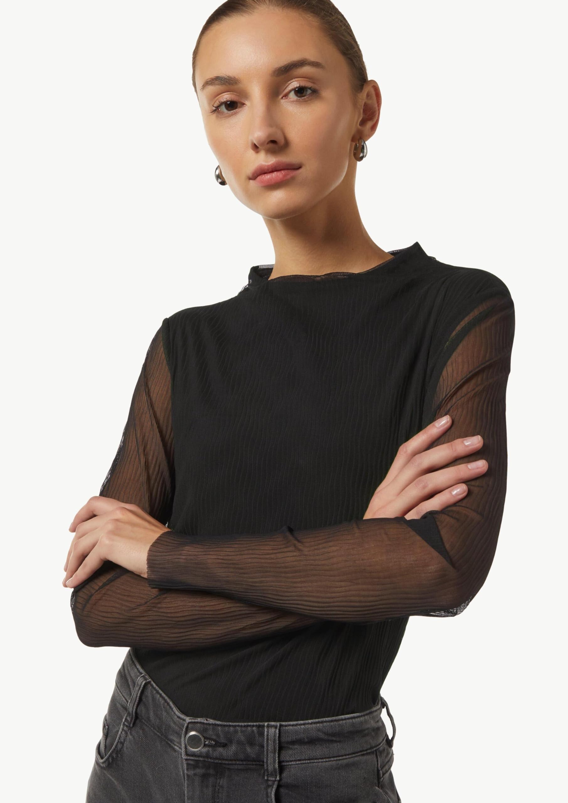 comma-2157793-mesh-longsleeve-gr-44-plisseefalten image 5