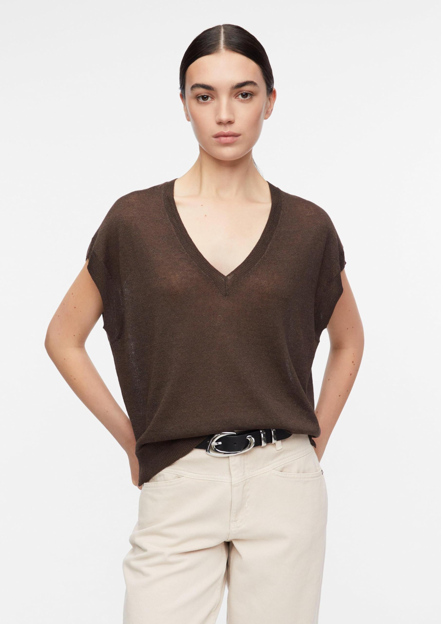 comma-strickpullover-feinstrick-dunkelbraun-relaxed image 6