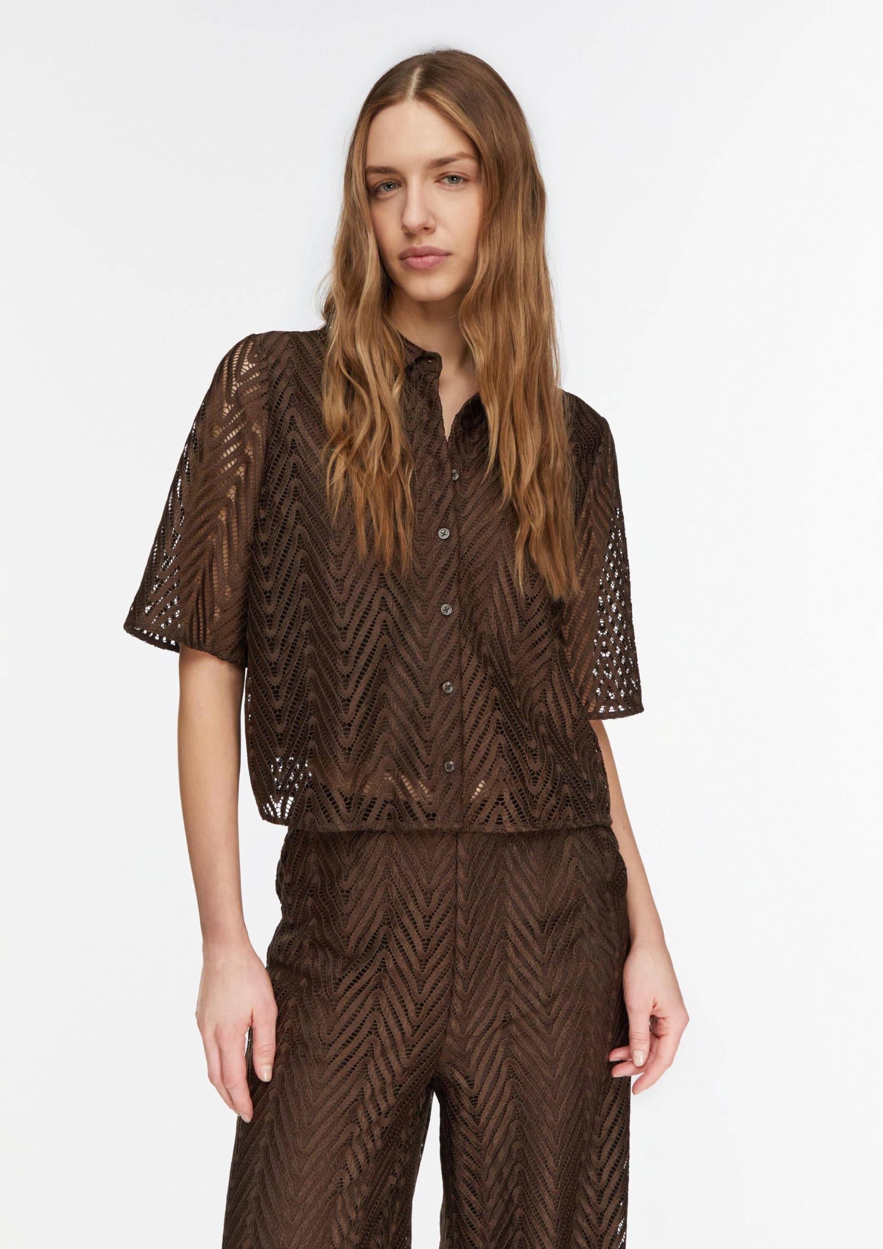 comma-blouses-spitzenbluse-viskose-wei image 6