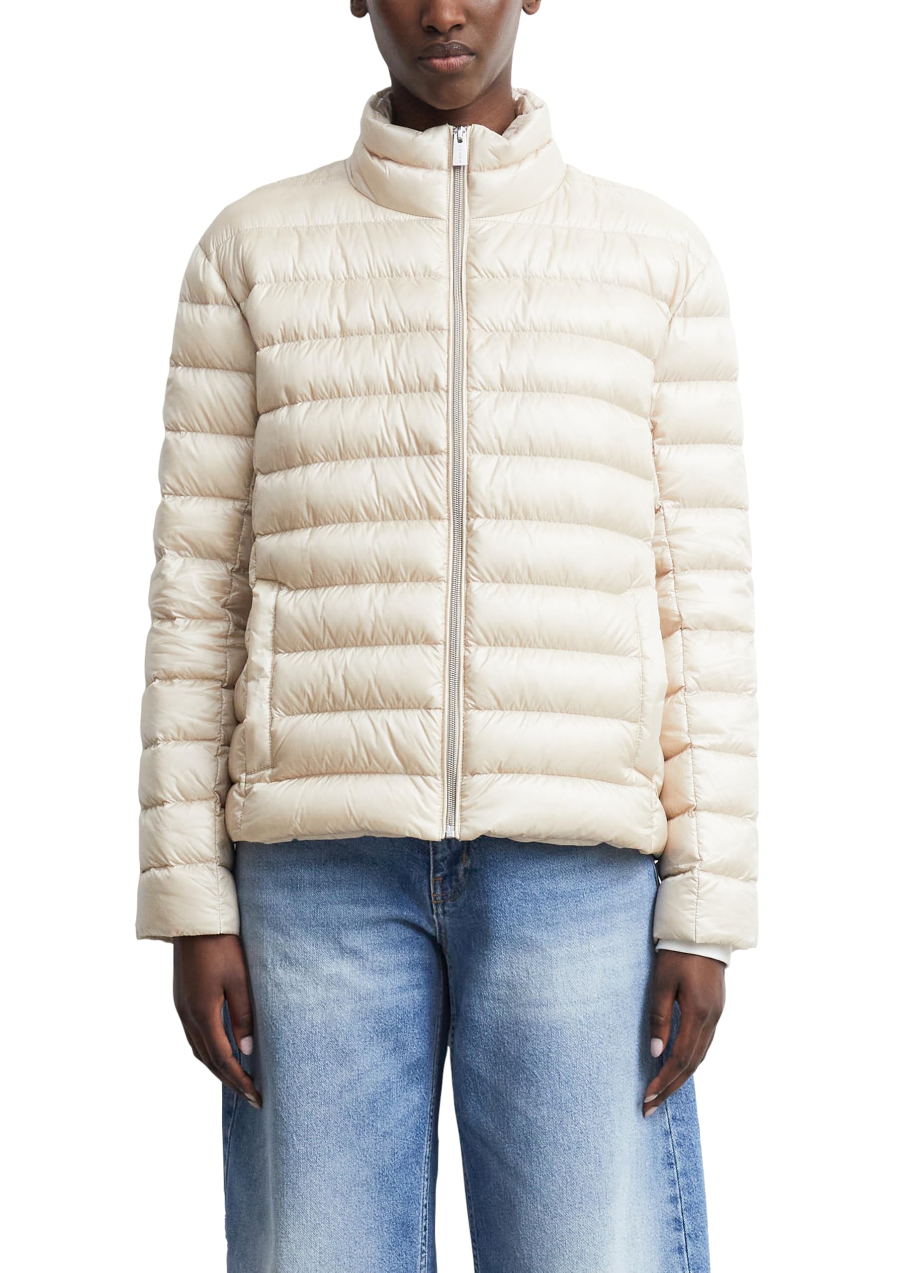 comma-outdoor-jacke-daunenjacke-hellbraun-regular-fit-stehkragen image 8