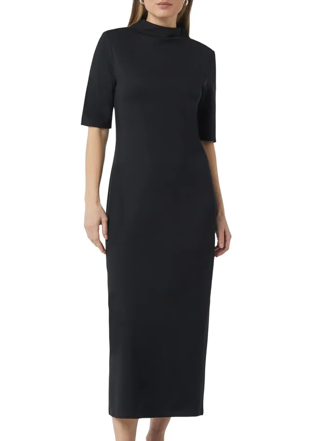comma-interlockjersey-kleid-stehkragen-gr-e-38 image 1